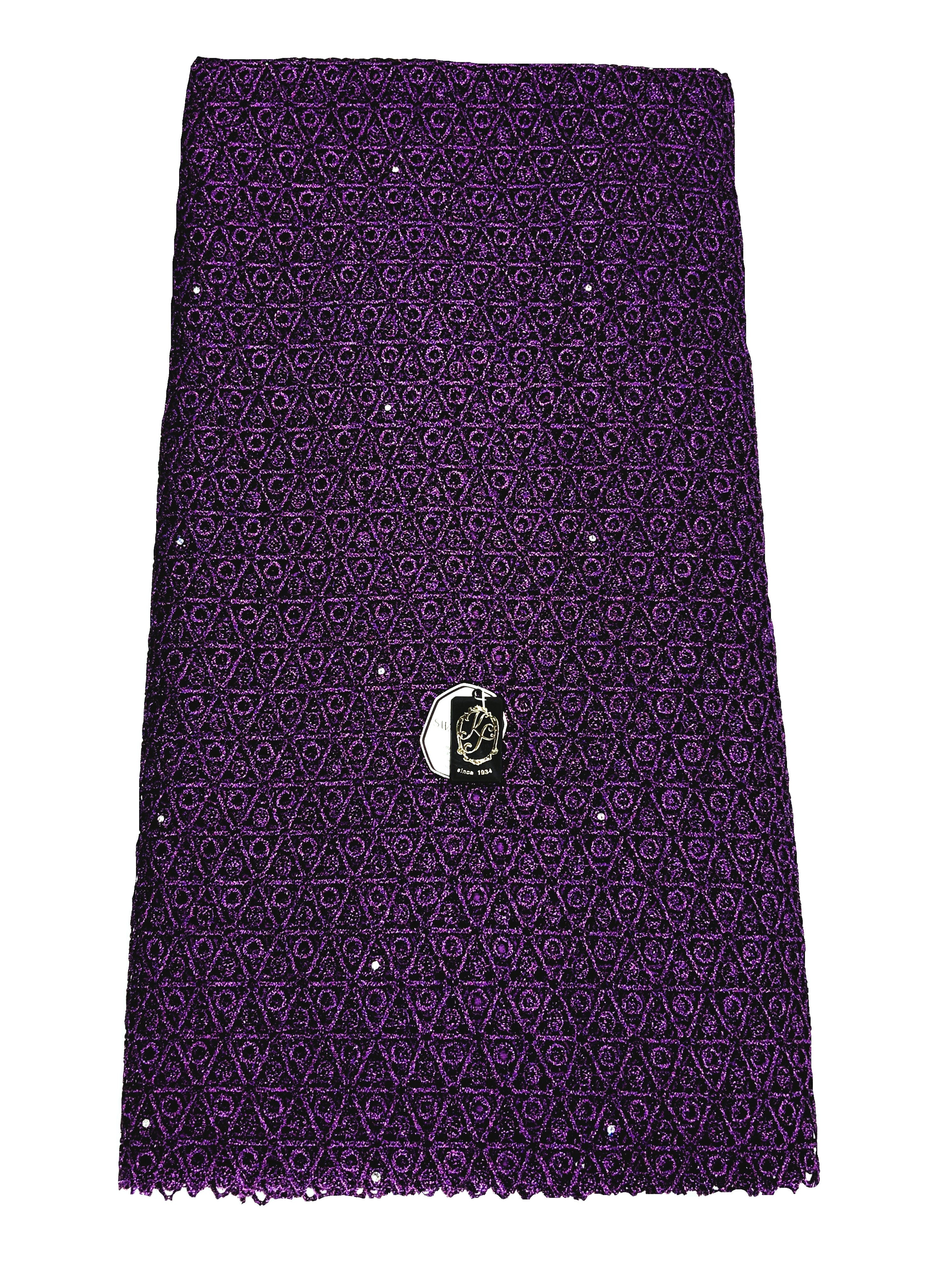 8157FL Swiss Lurex Guipure Lace w/Swarovski