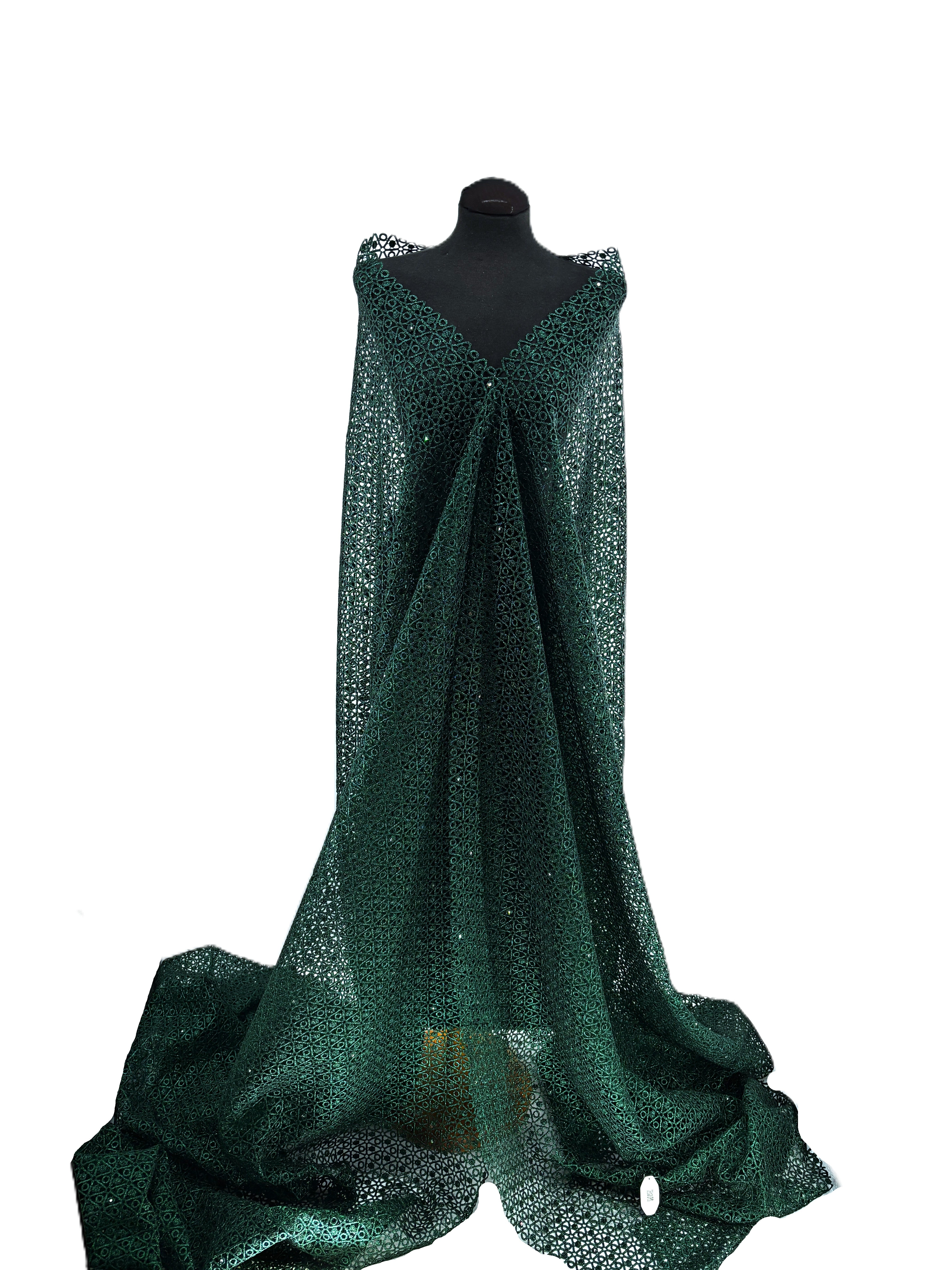 8157FL Swiss Lurex Guipure Lace w/Swarovski