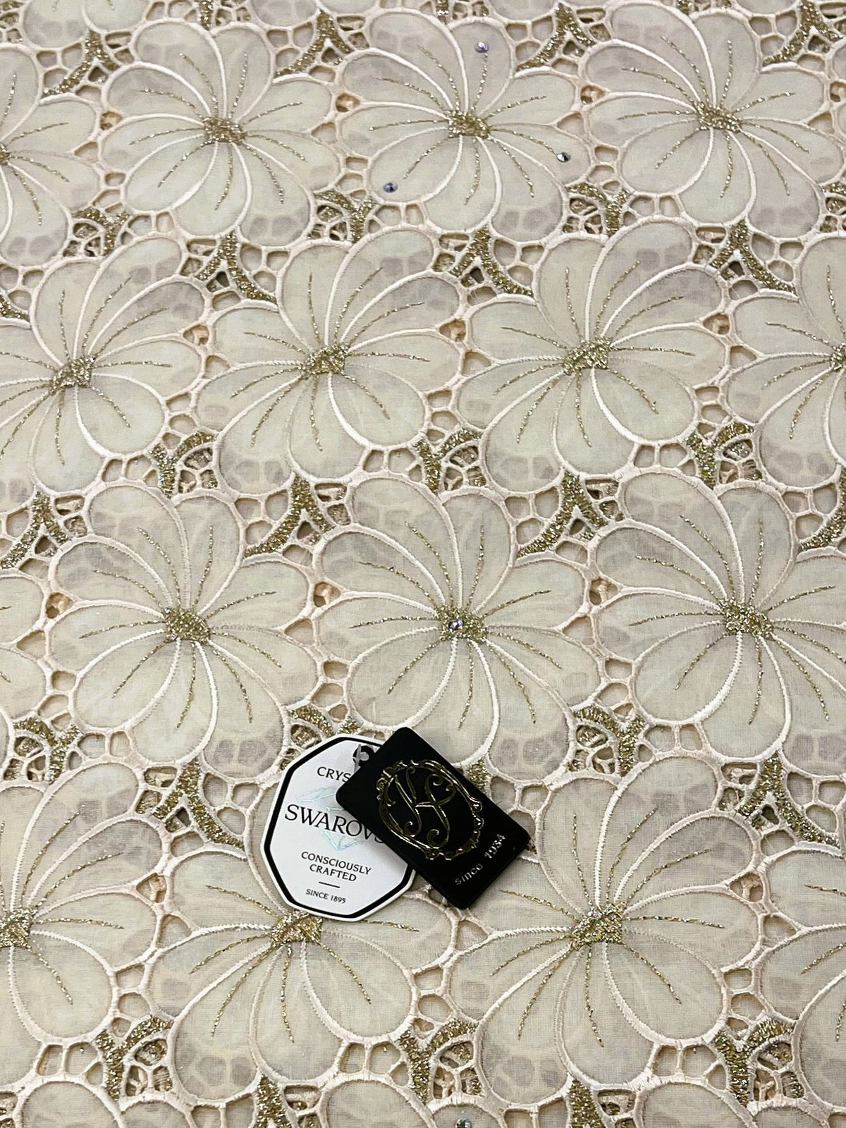 8214 Swiss Voile Allover w/Swarovski