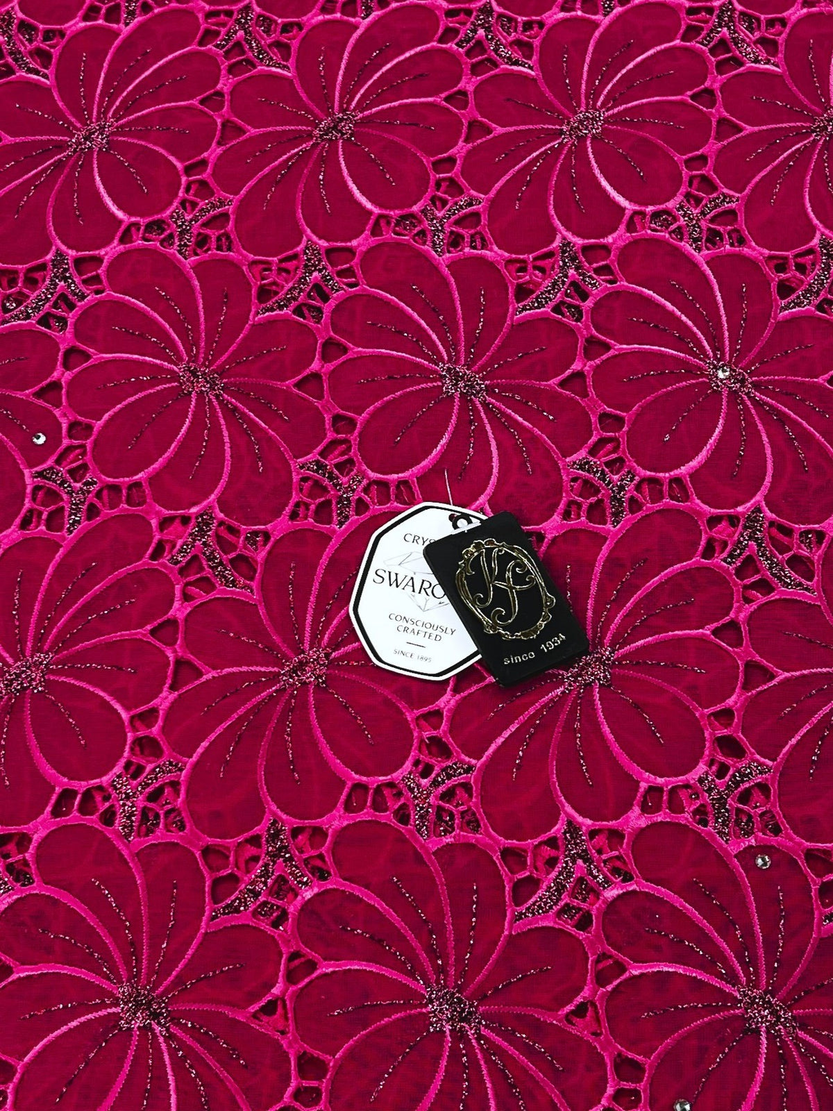 8214 Swiss Voile Allover w/Swarovski