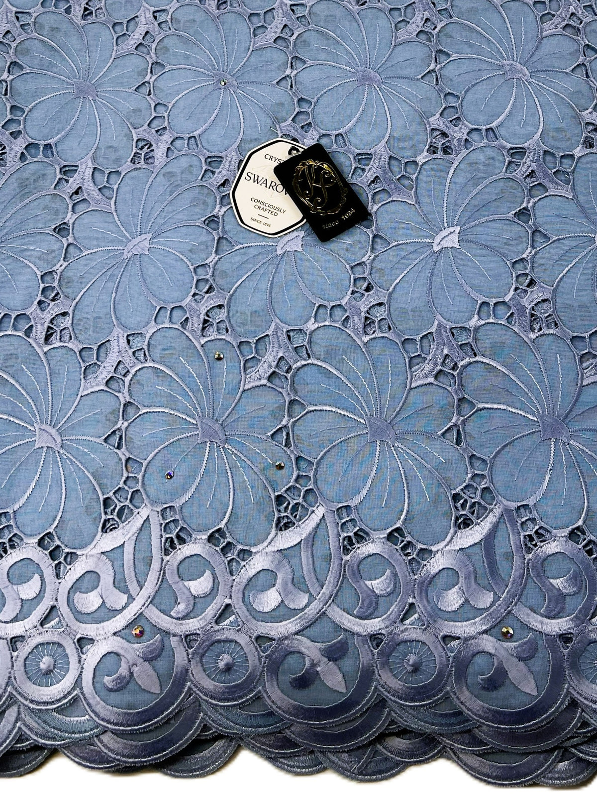 8214 Swiss Voile Allover w/Swarovski
