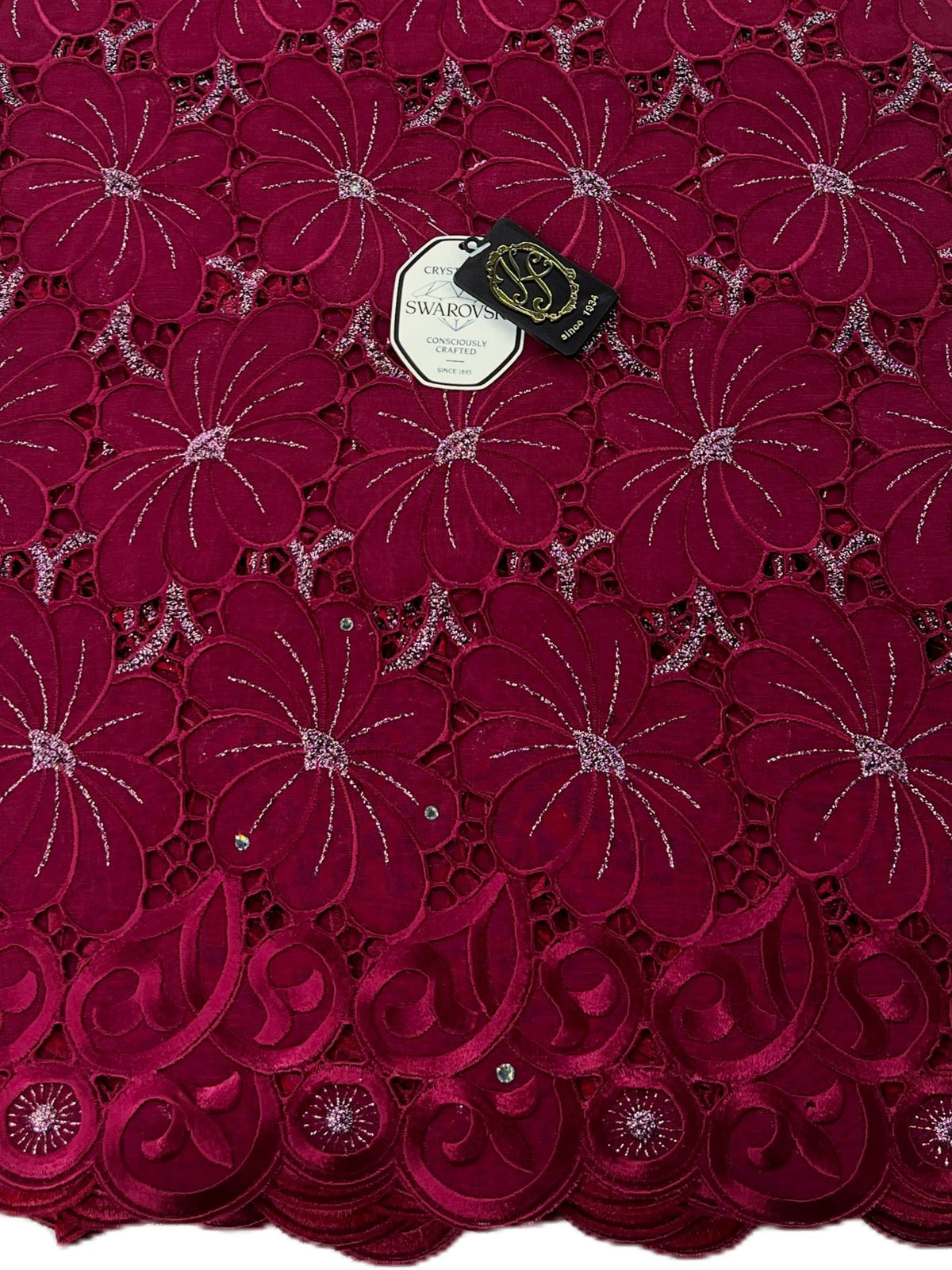 8214 Swiss Voile Allover w/Swarovski