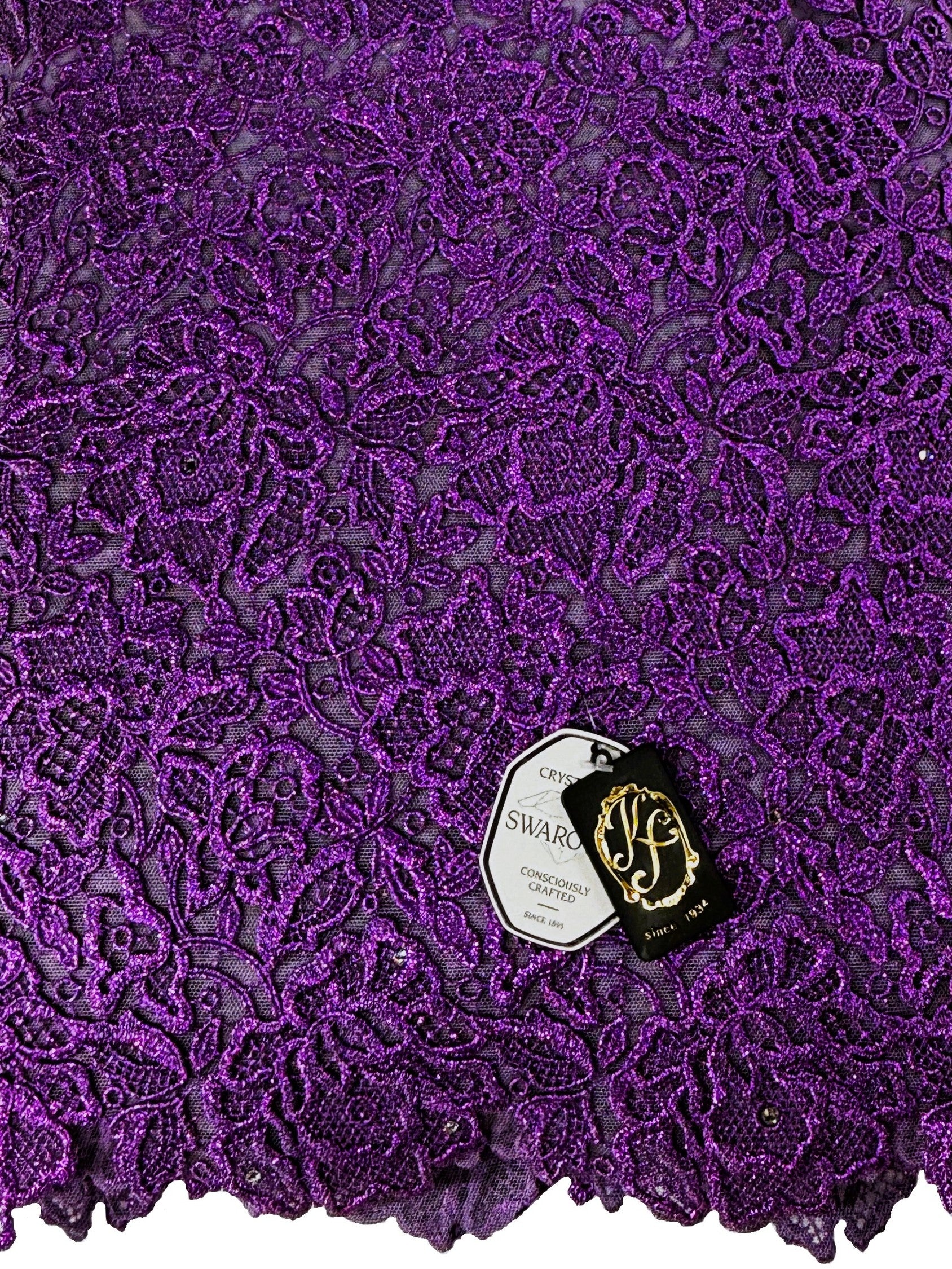 323851NFL Swiss Lurex Guipure Lace w/Swarovski