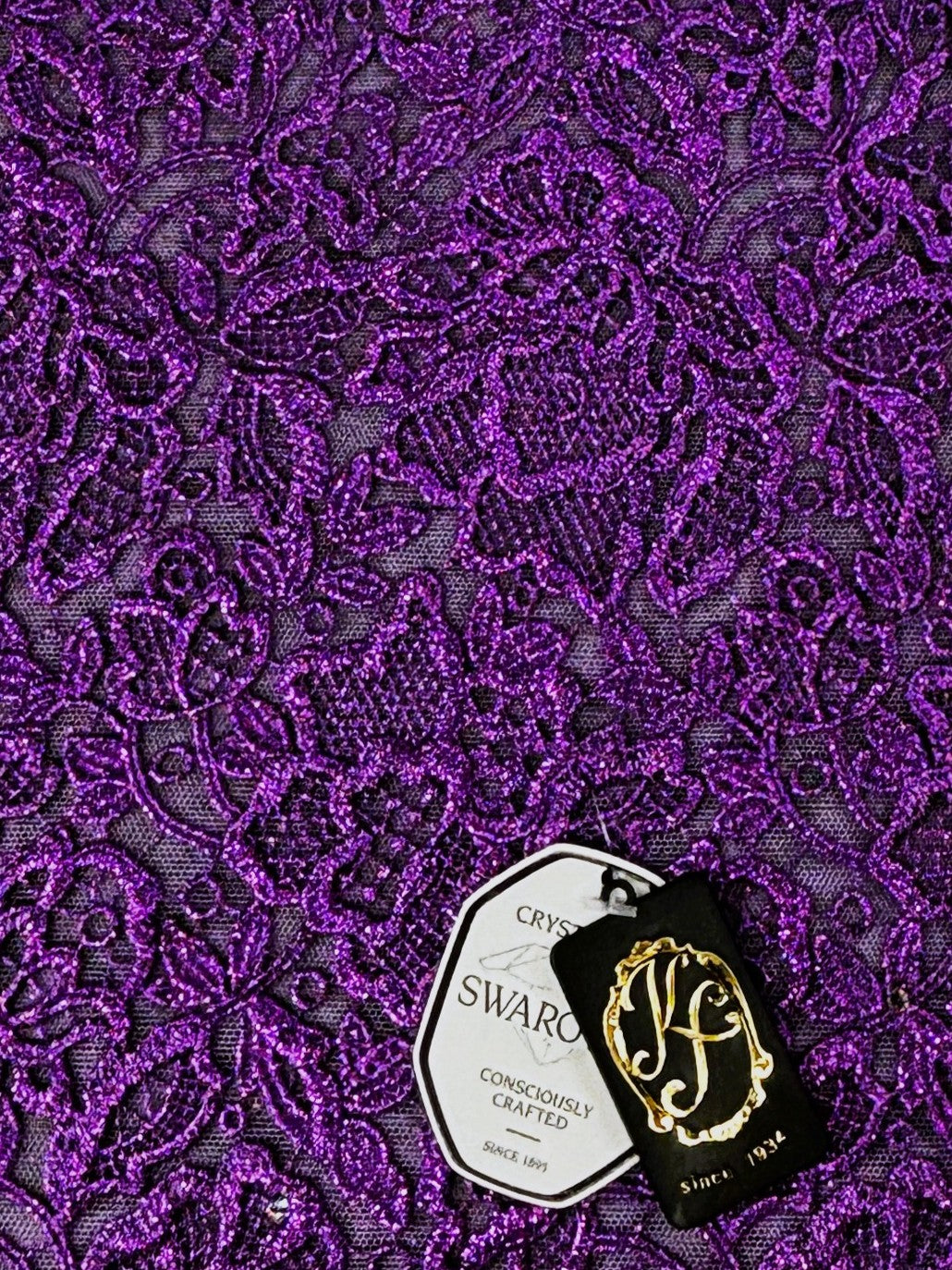323851NFL Swiss Lurex Guipure Lace w/Swarovski