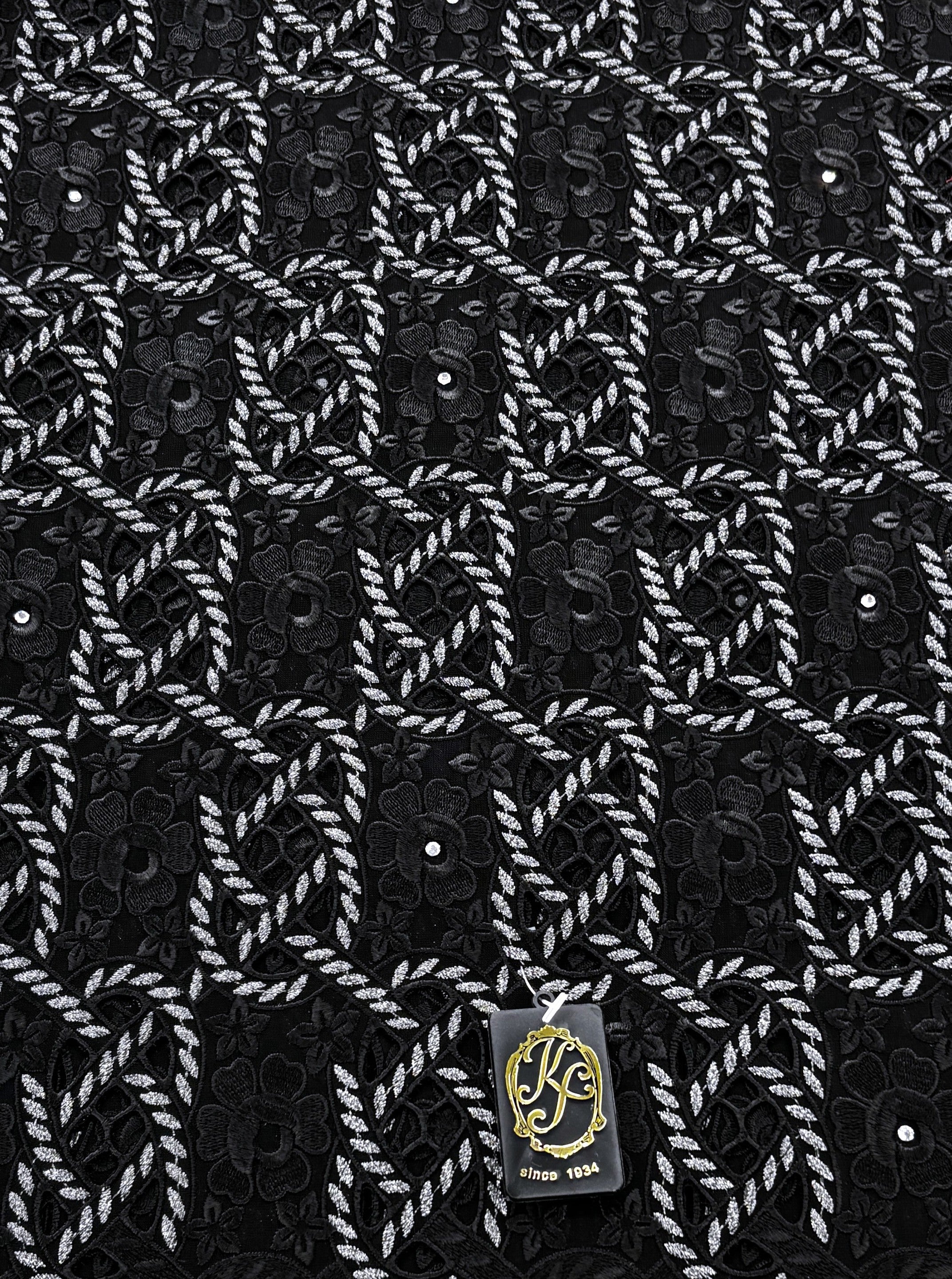 7780 Swiss Voile Allover w/Stones