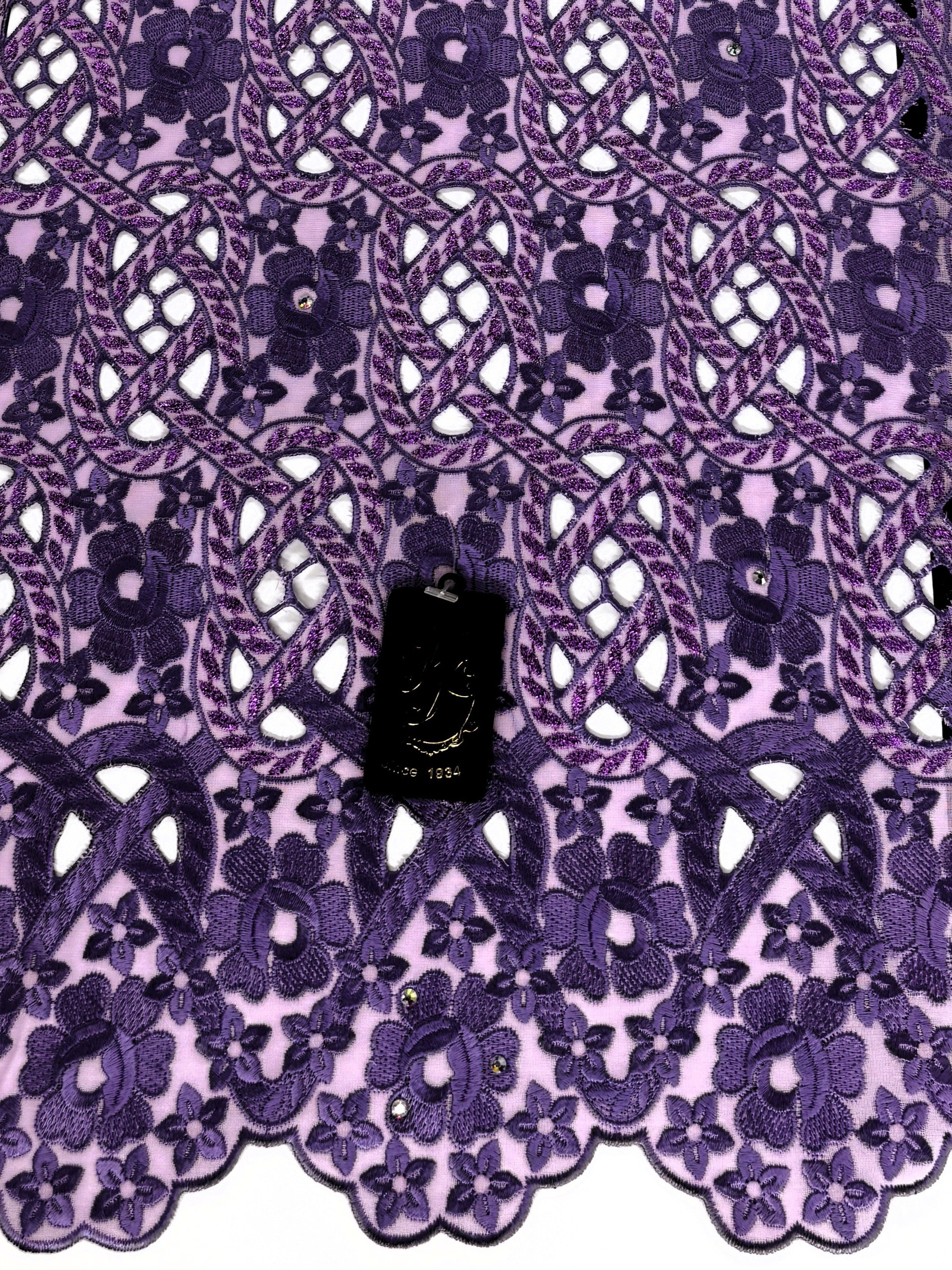 7780 Swiss Voile Allover w/Stones