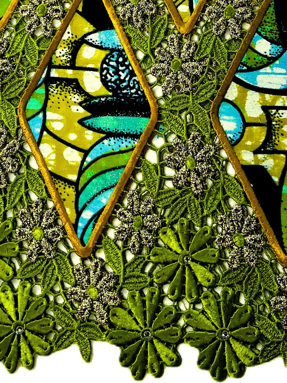 8156W Grand Super Wax Guipure w/Swarovski