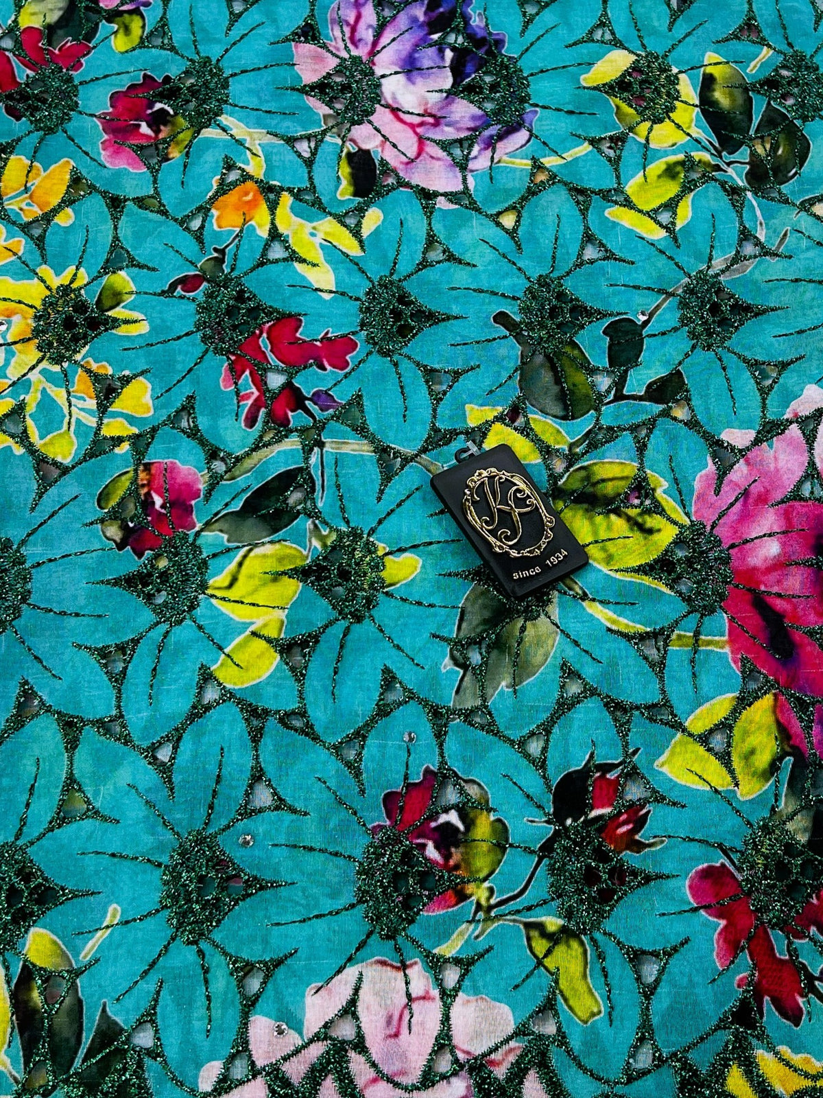 8200 Swiss Printed Voile Allover w/Swarovski