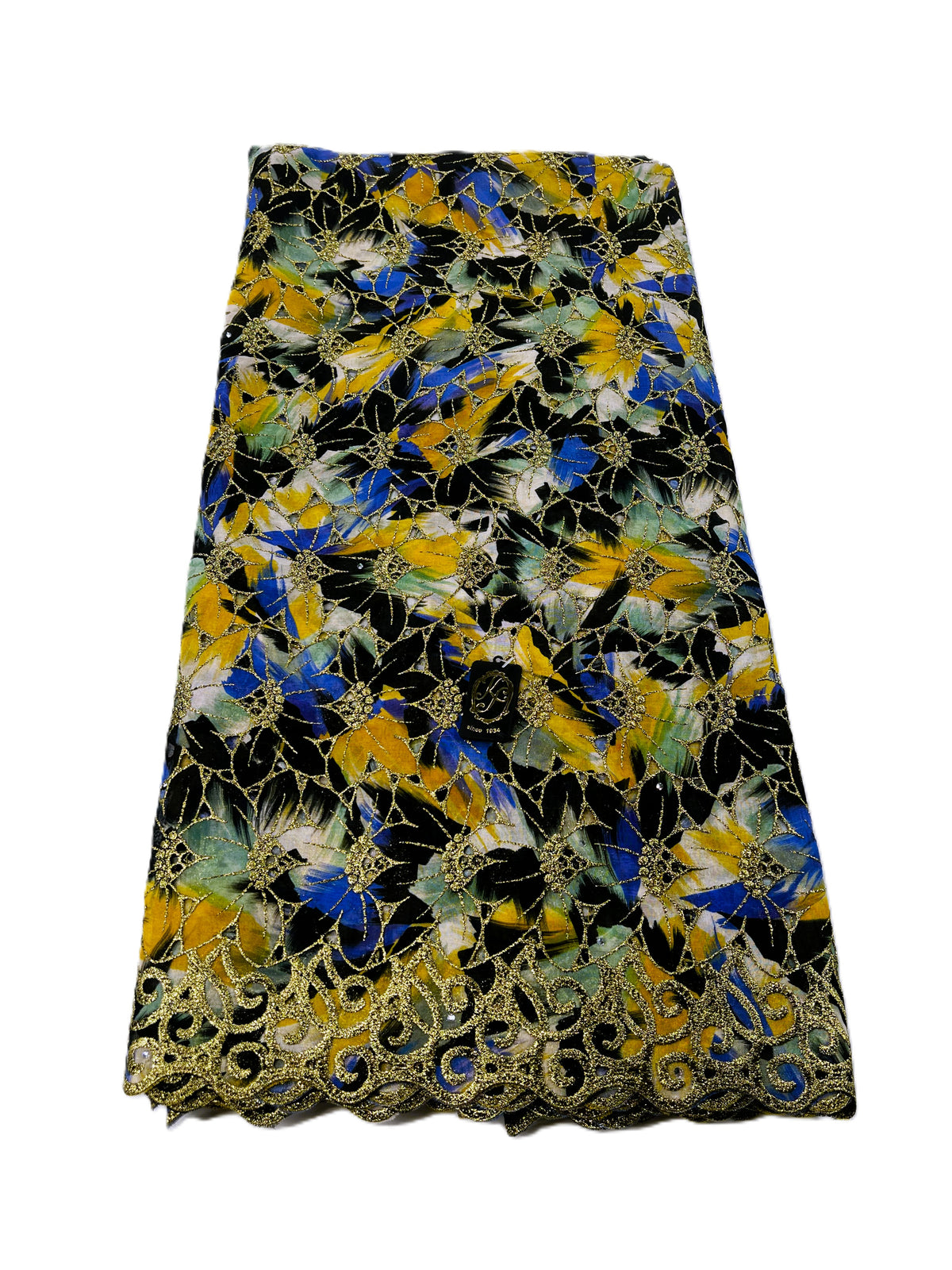 8200 Swiss Printed Voile Allover w/Swarovski
