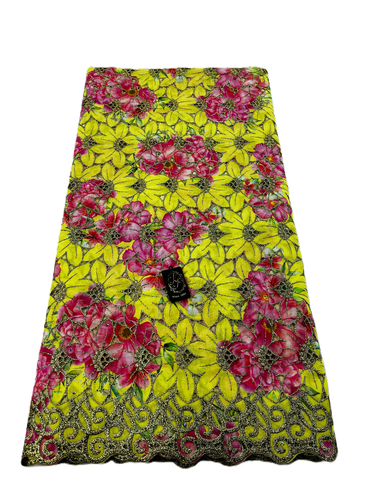8200 Swiss Printed Voile Allover w/Swarovski