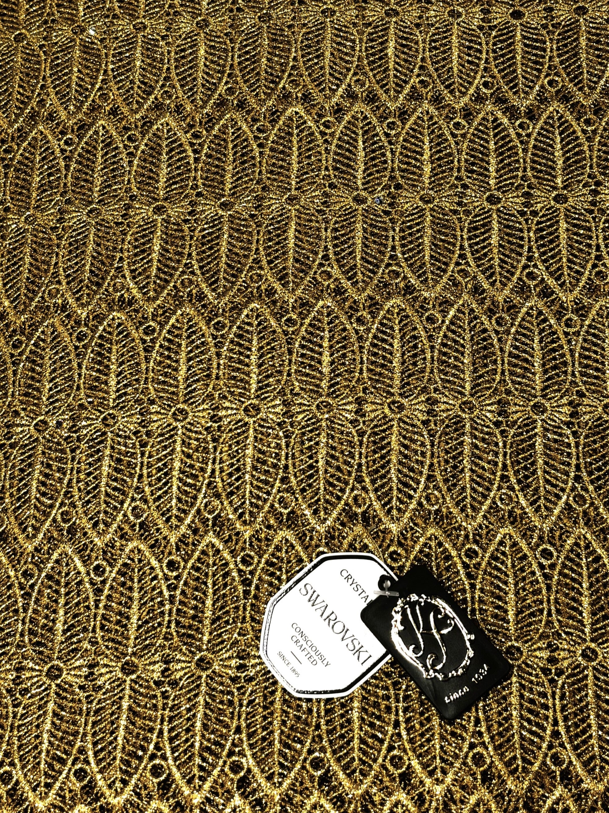 8084LX Swiss Lurex Guipure Lace w/Swarovski