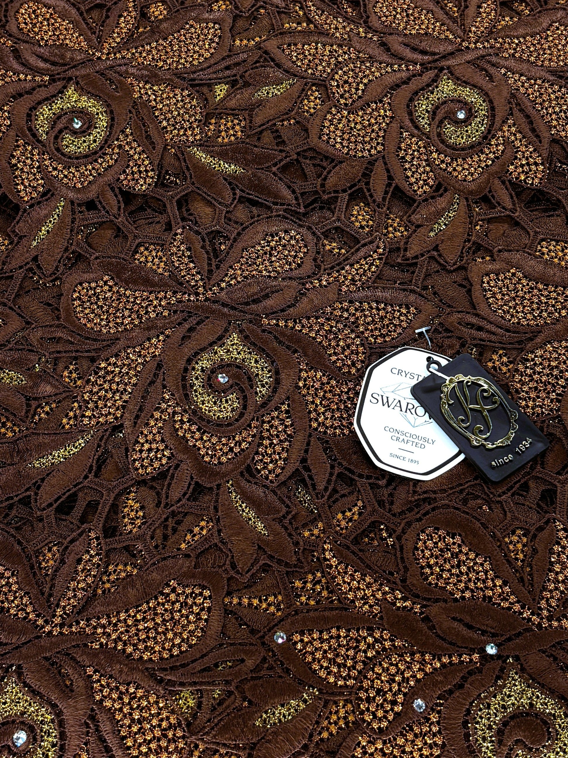 324127 Net Full Guipure w/Swarovski