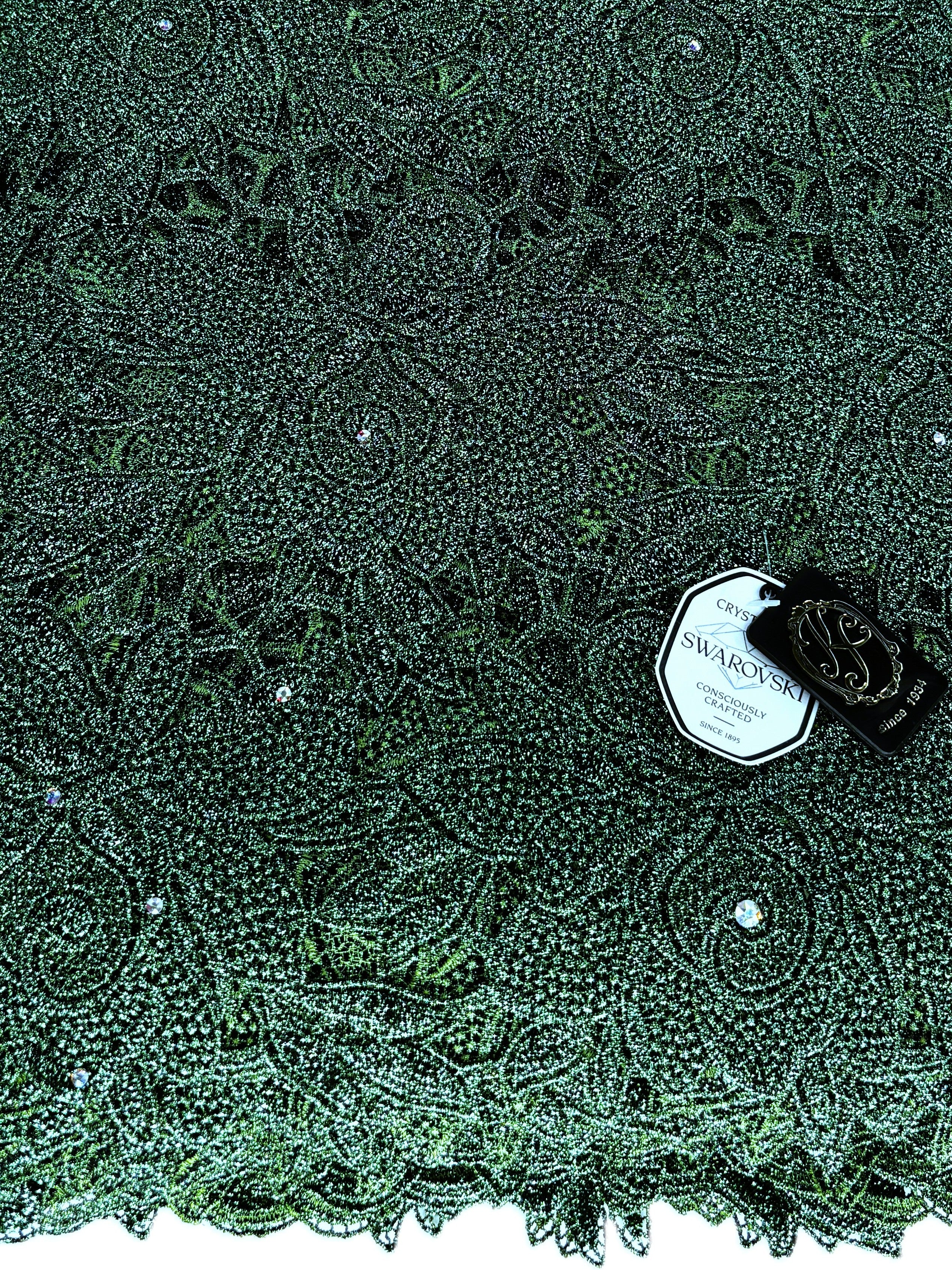 324127 Net Full Guipure w/Swarovski
