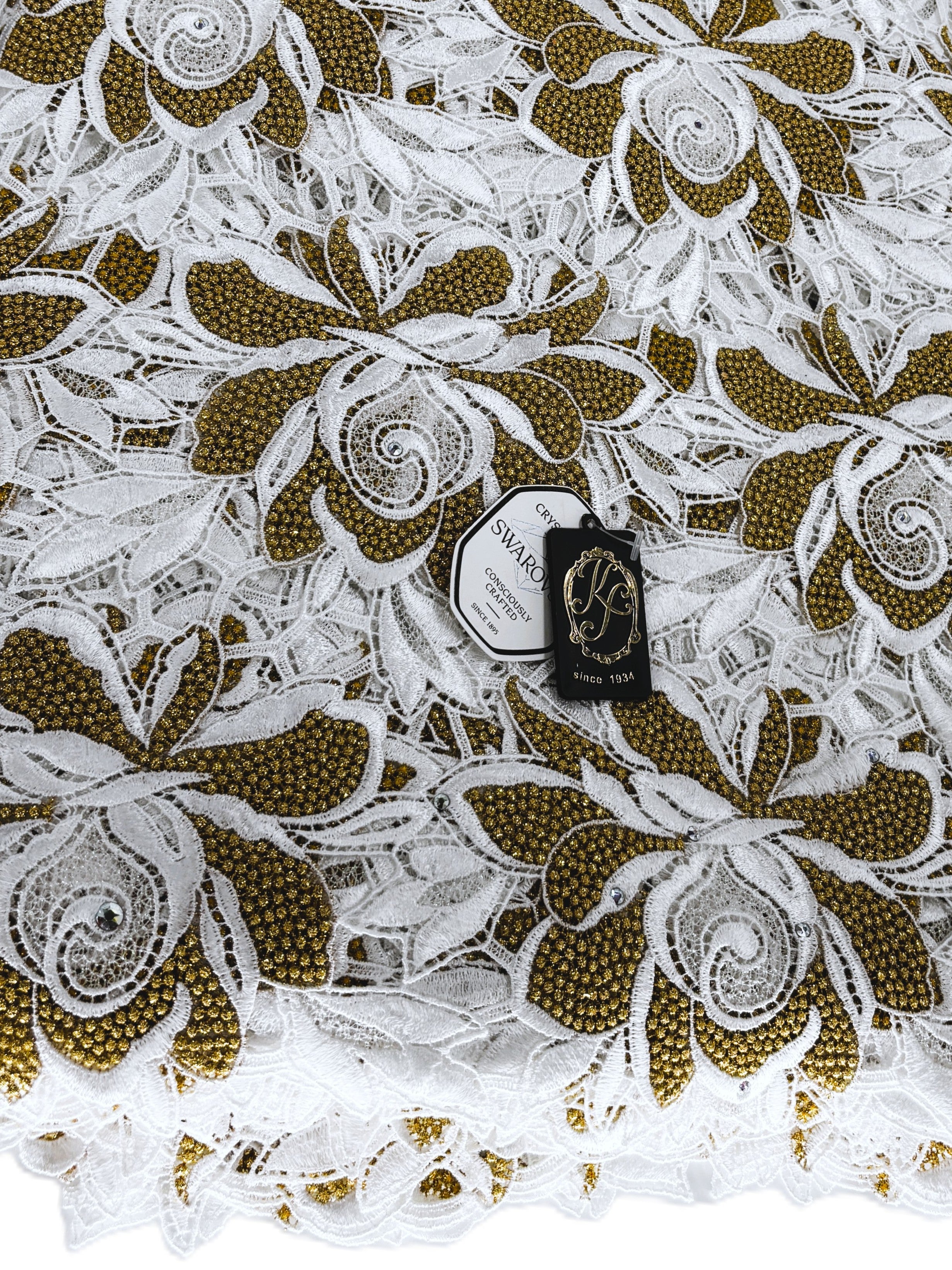 324127 Net Full Guipure w/Swarovski