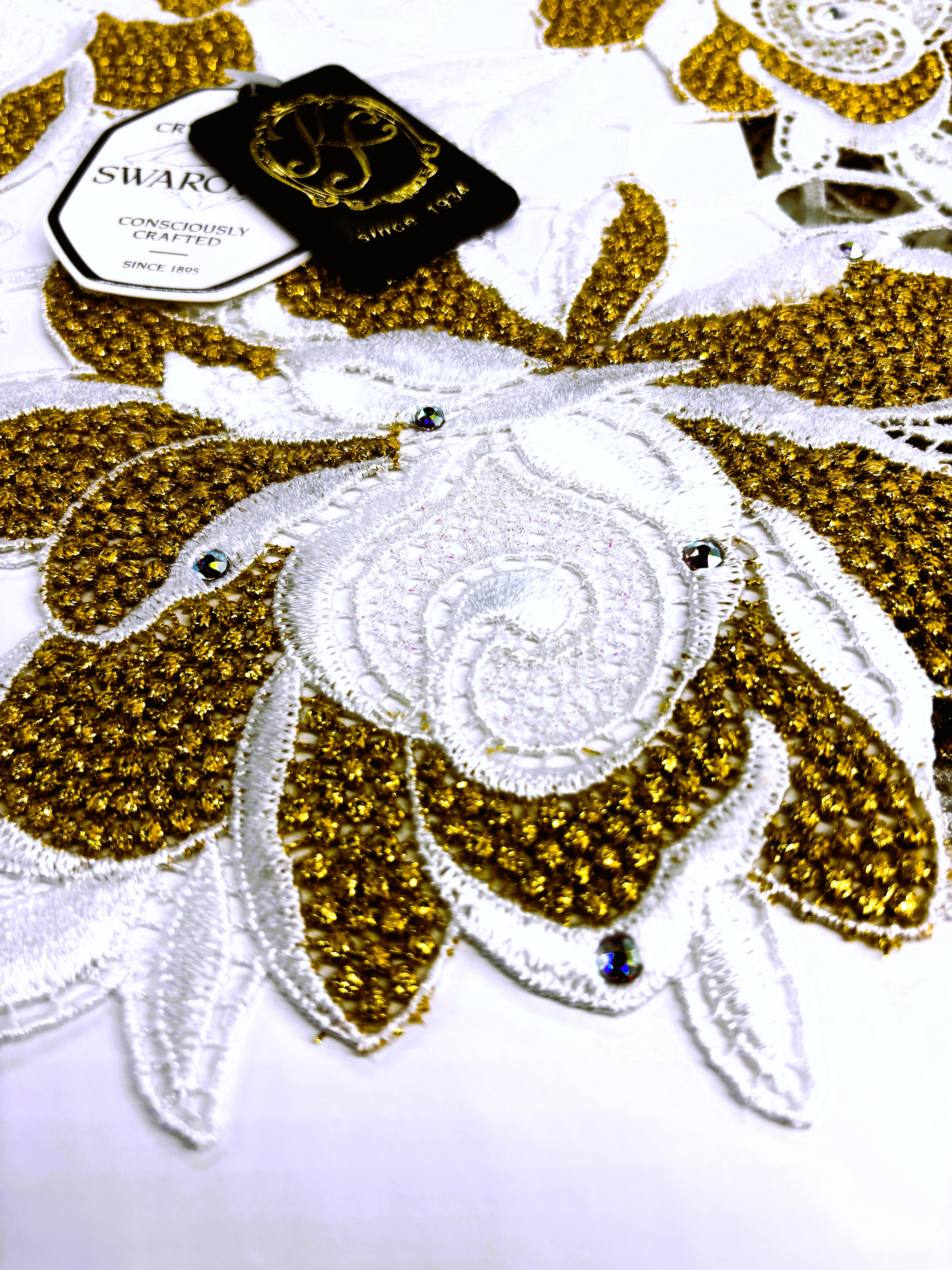 324127 Net Full Guipure w/Swarovski