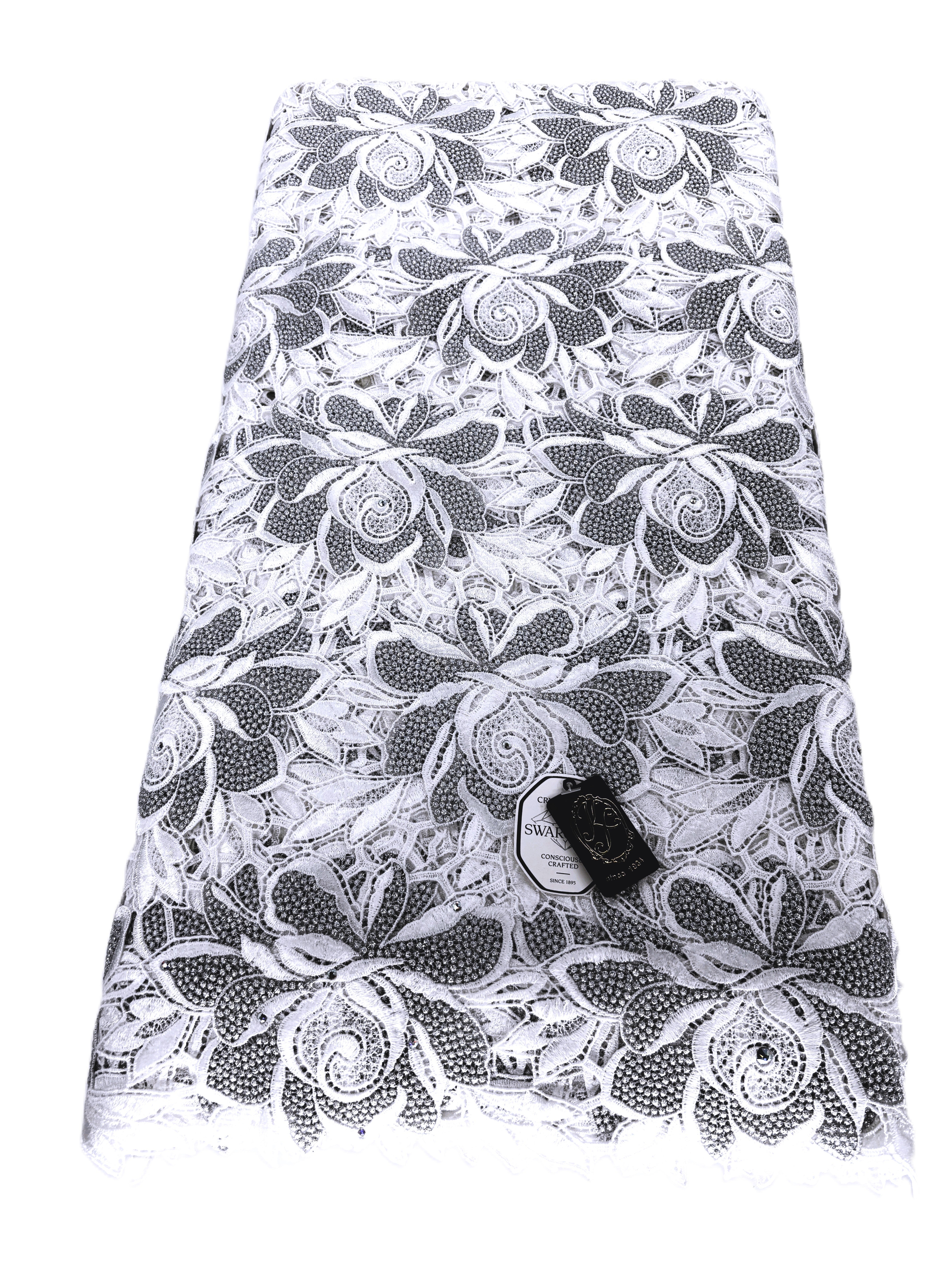 324127 Net Full Guipure w/Swarovski