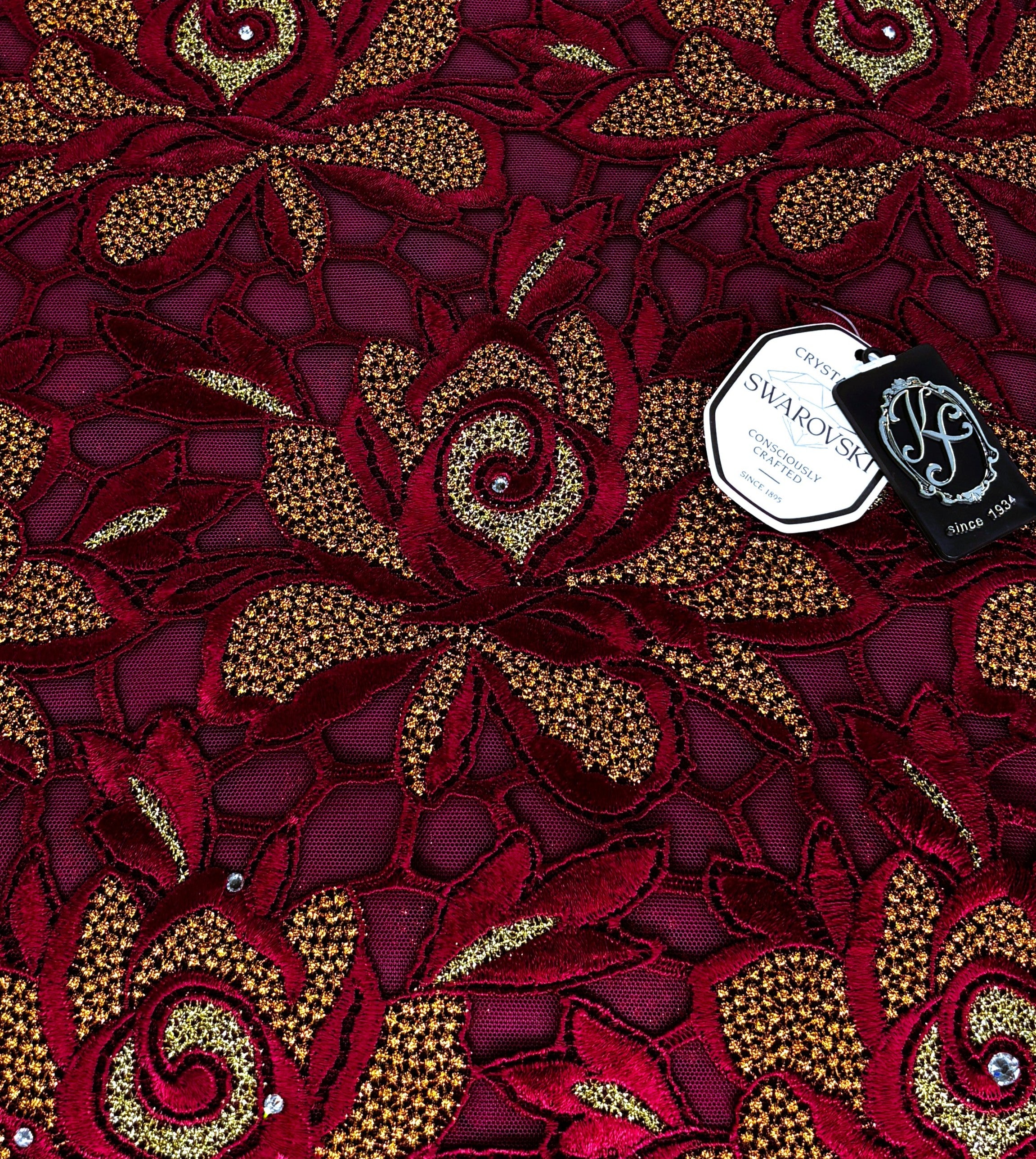 324127 Net Full Guipure w/Swarovski