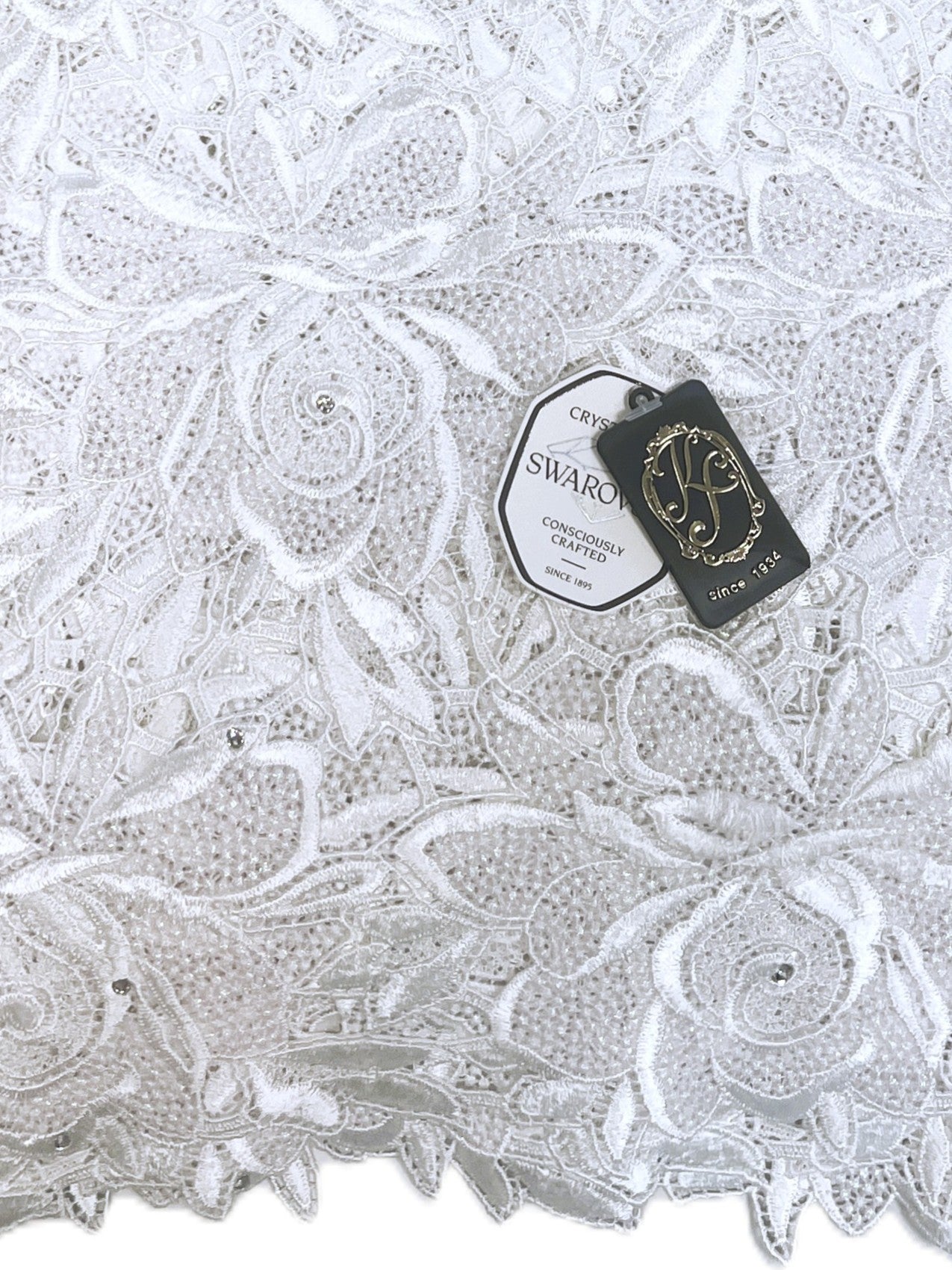 324127 Net Full Guipure w/Swarovski