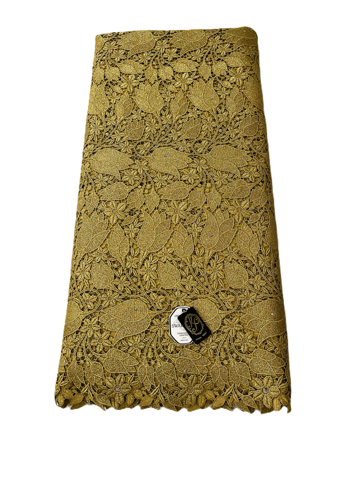 7710 Swiss Lurex Guipure Lace w/Swarovski