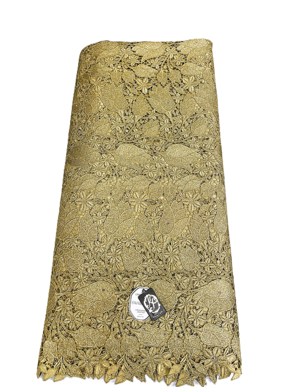 7710 Swiss Lurex Guipure Lace w/Swarovski
