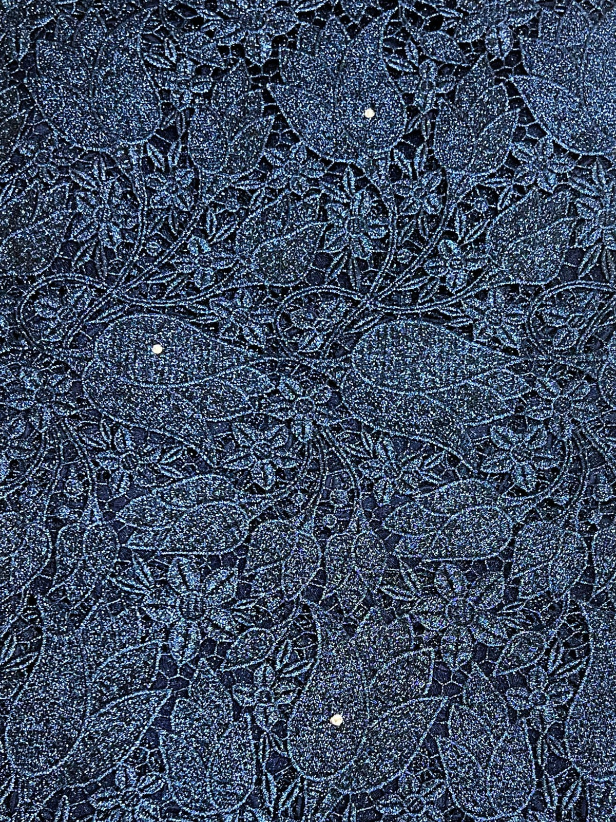 7710 Swiss Lurex Guipure Lace w/Swarovski
