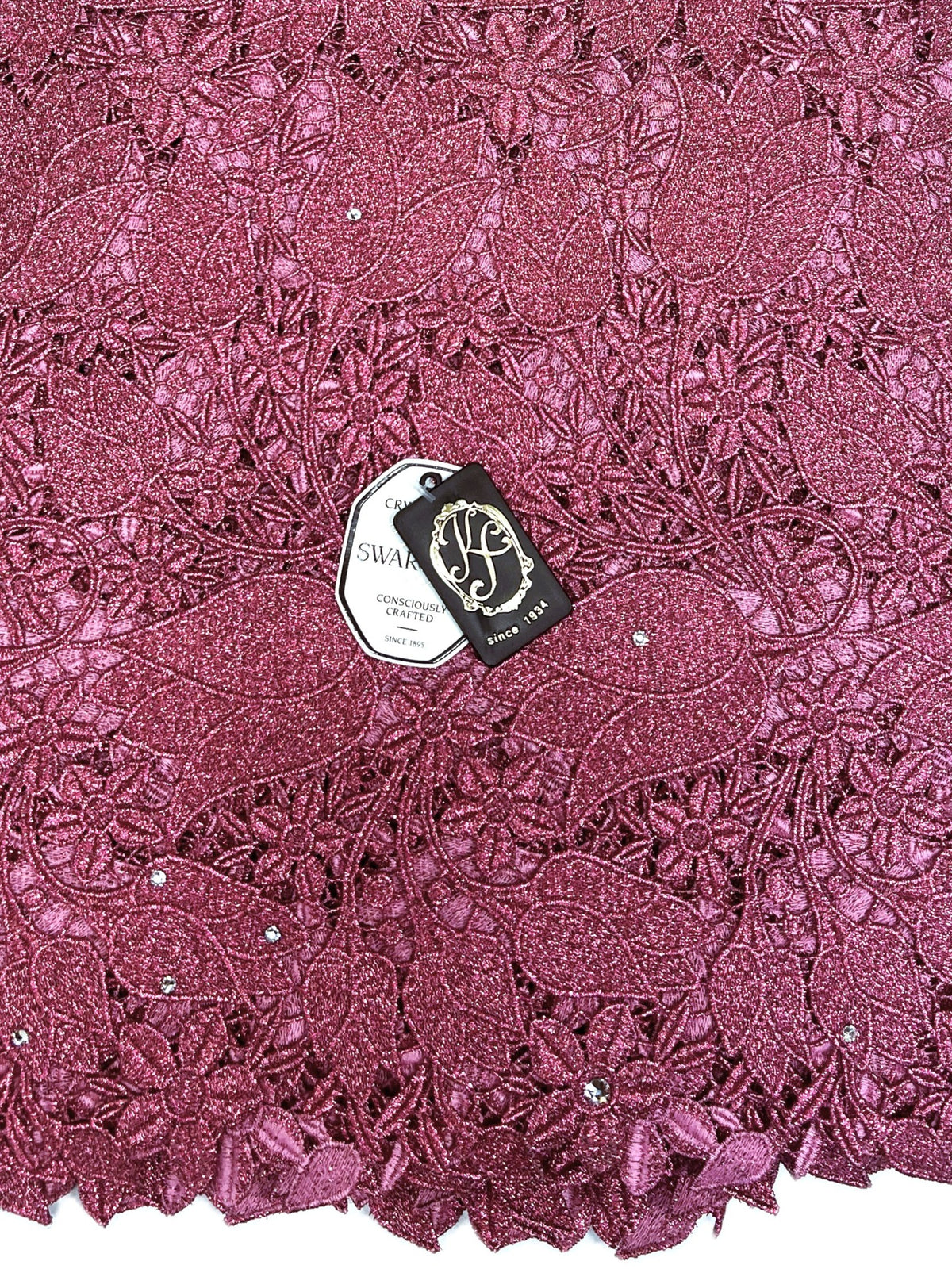 7710 Swiss Lurex Guipure Lace w/Swarovski