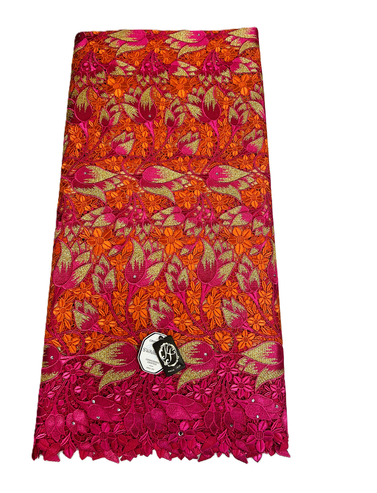 7710 Swiss Lurex Guipure Lace w/Swarovski