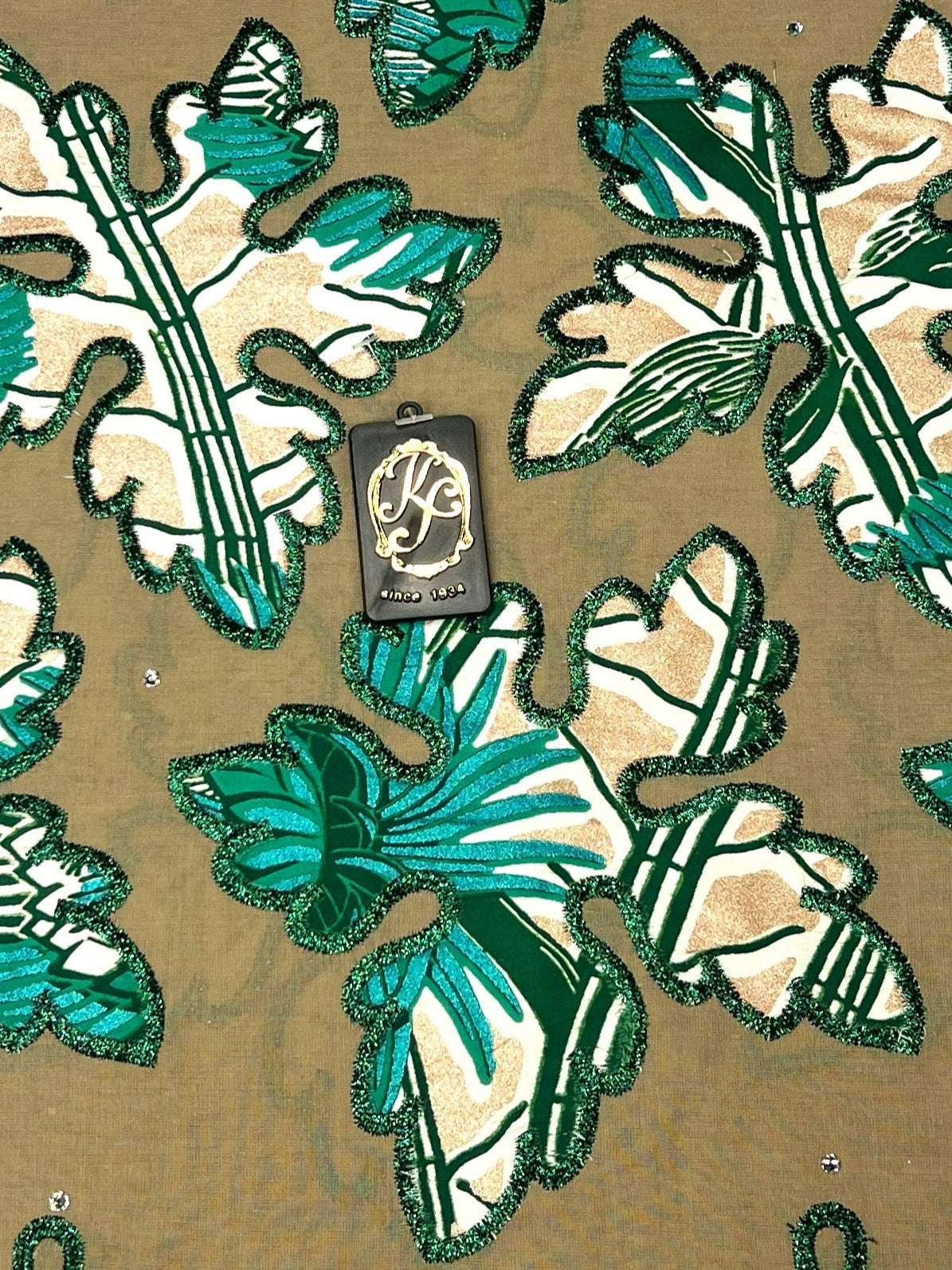 7470W – Swiss Vlisco Printed Wax Voile w/Swarovski and Double Borders