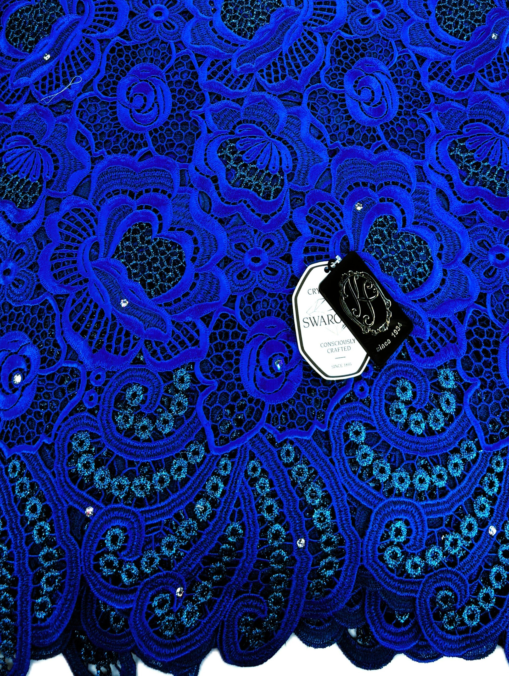 7560 Swiss Guipure Lace w/Swarovski