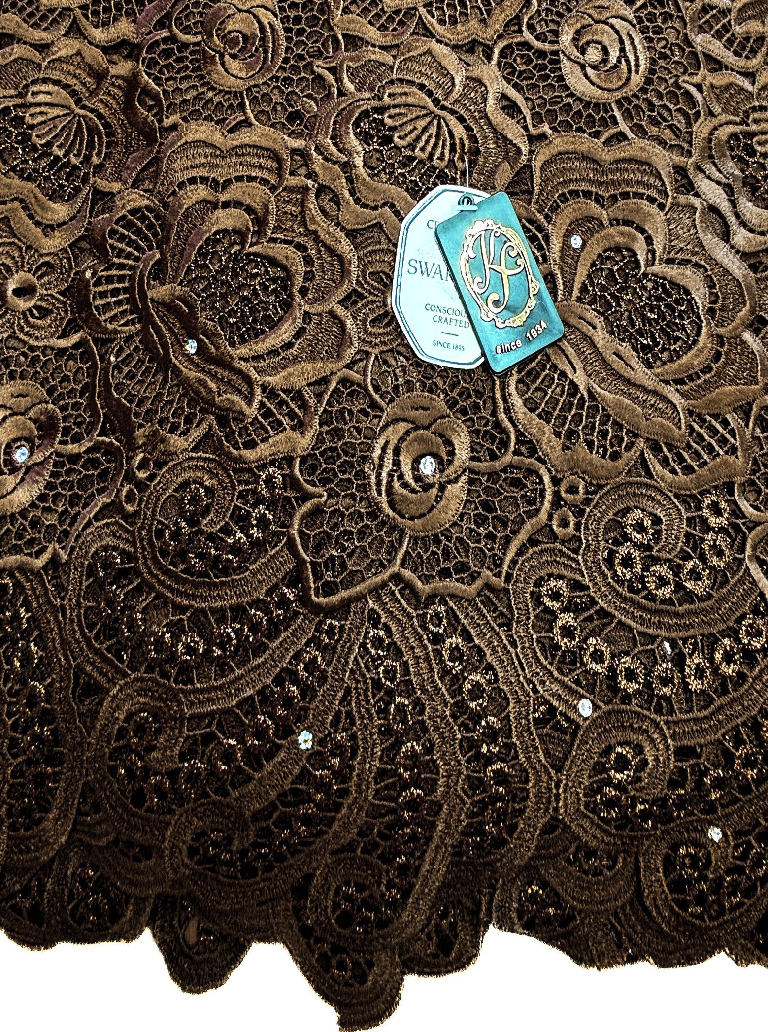 7560 Swiss Guipure Lace w/Swarovski