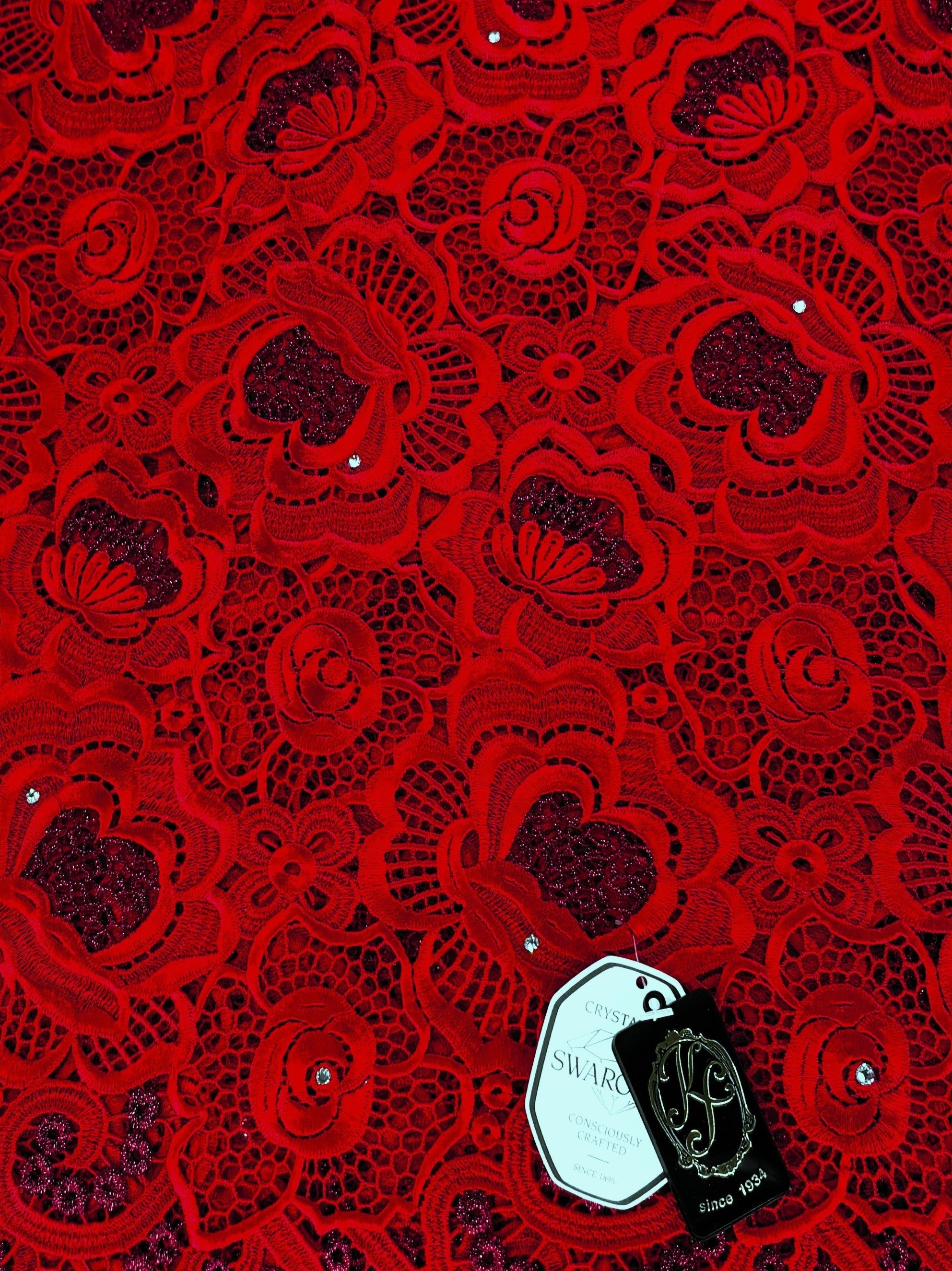 7560 Swiss Guipure Lace w/Swarovski