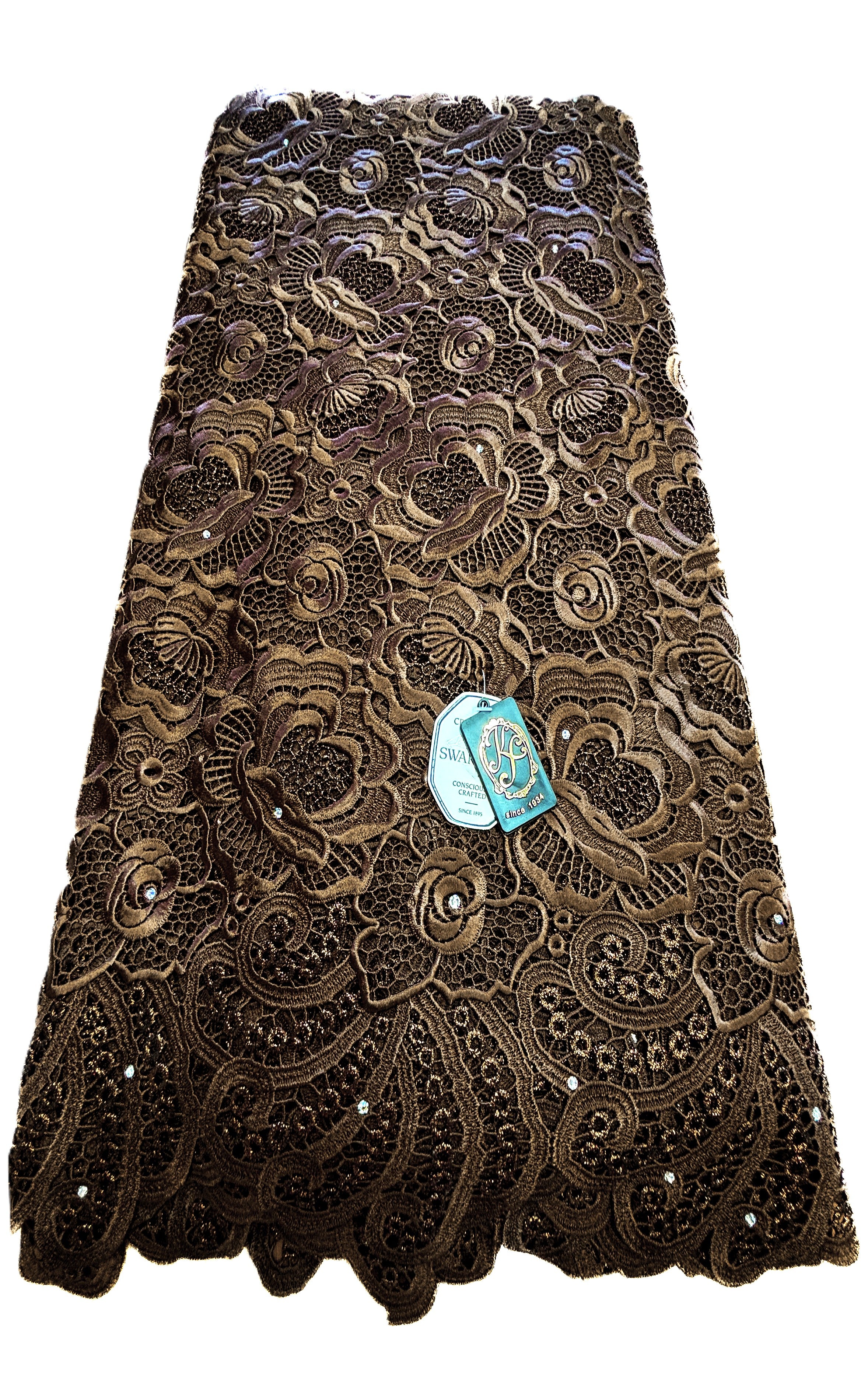 7560 Swiss Guipure Lace w/Swarovski