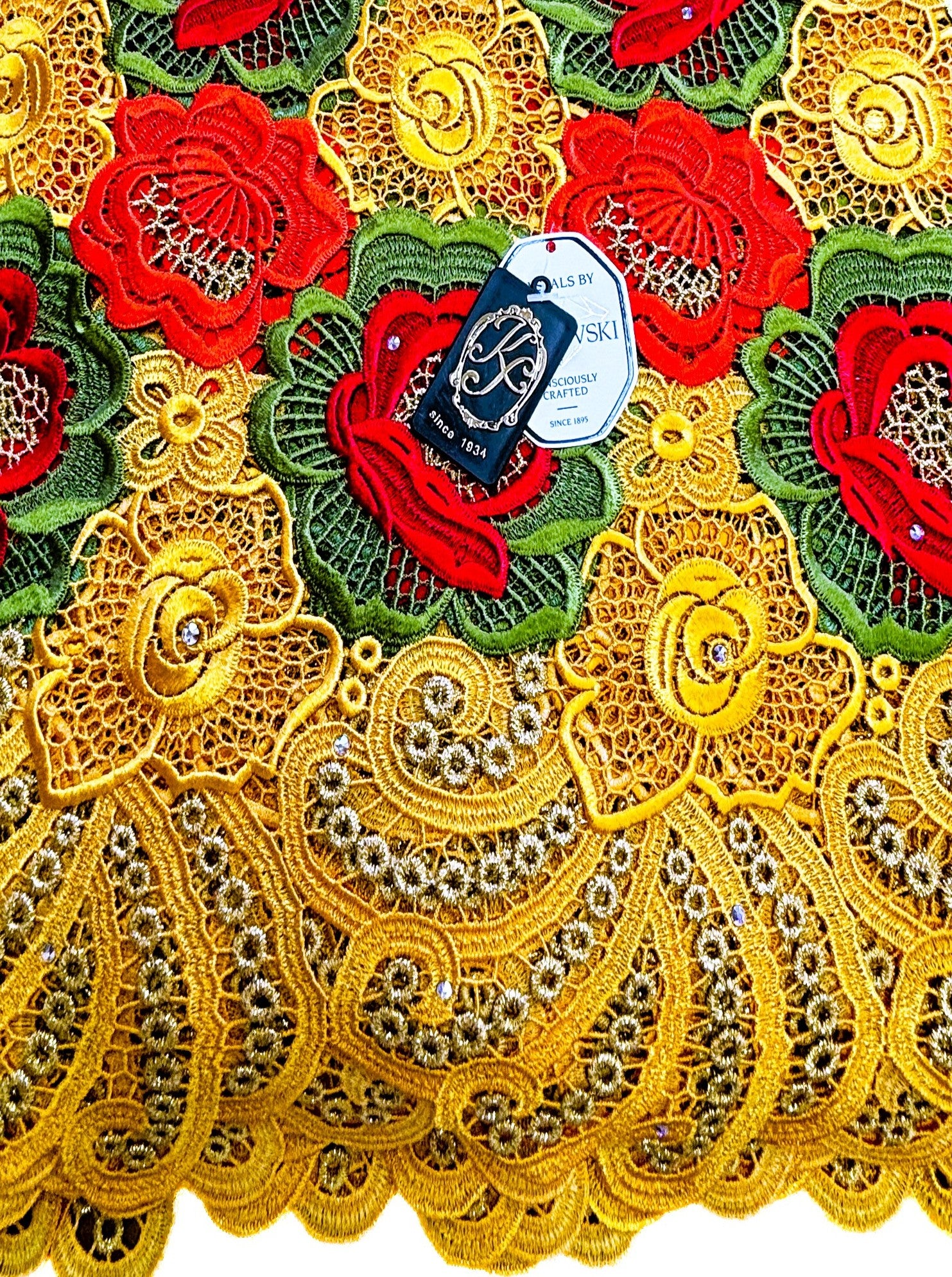 7560 Swiss Guipure Lace w/Swarovski