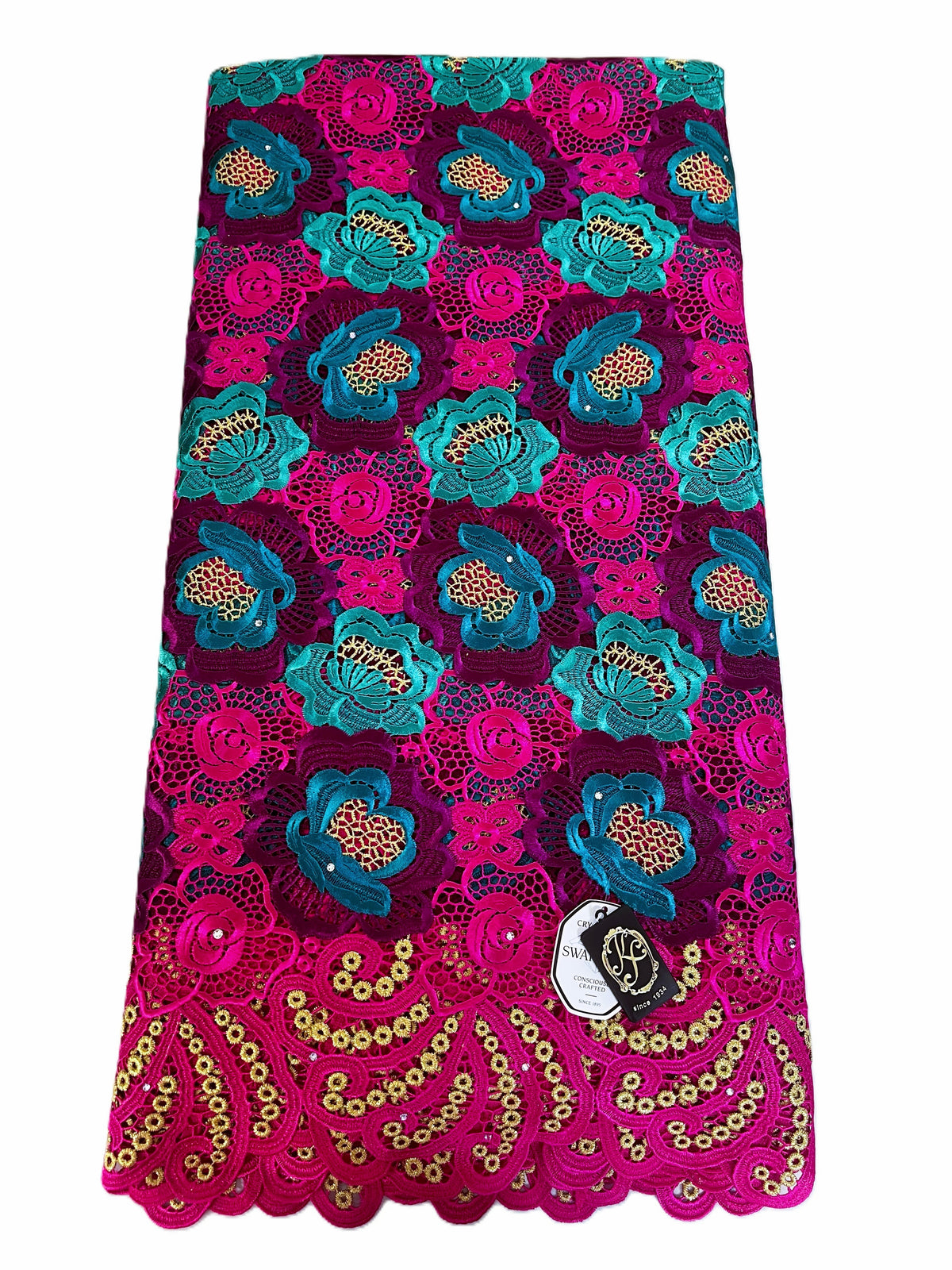 7560 Swiss Guipure Lace w/Swarovski