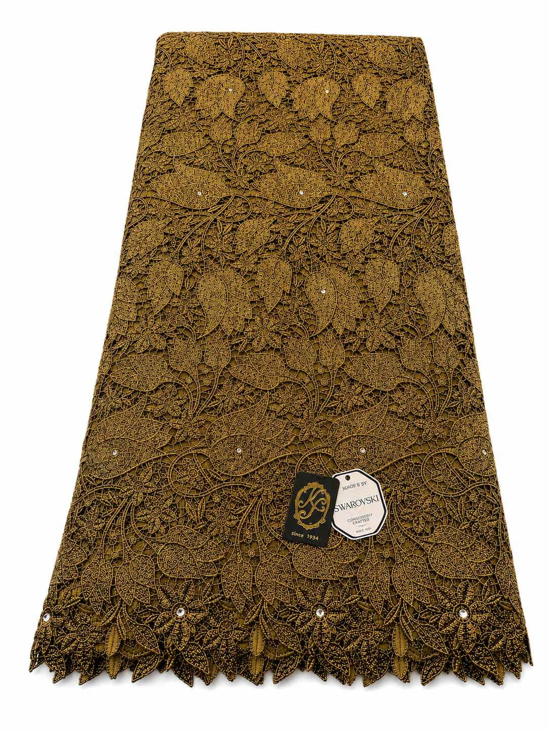 7710 Swiss Lurex Guipure Lace w/Swarovski