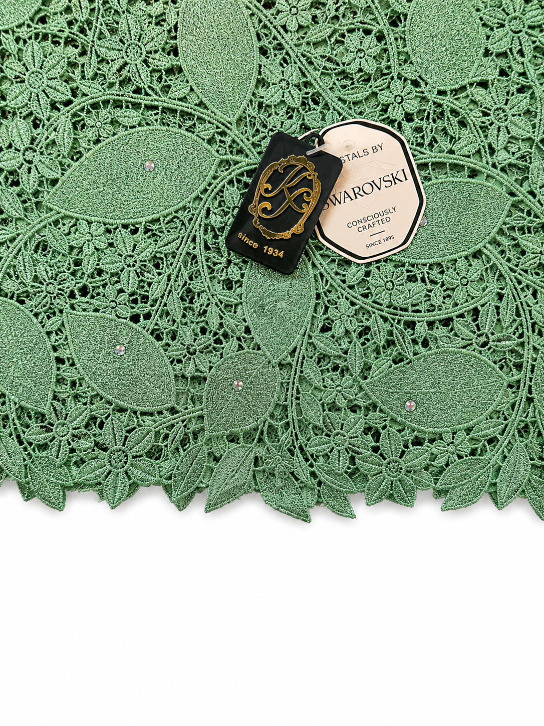 7710 Swiss Lurex Guipure Lace w/Swarovski