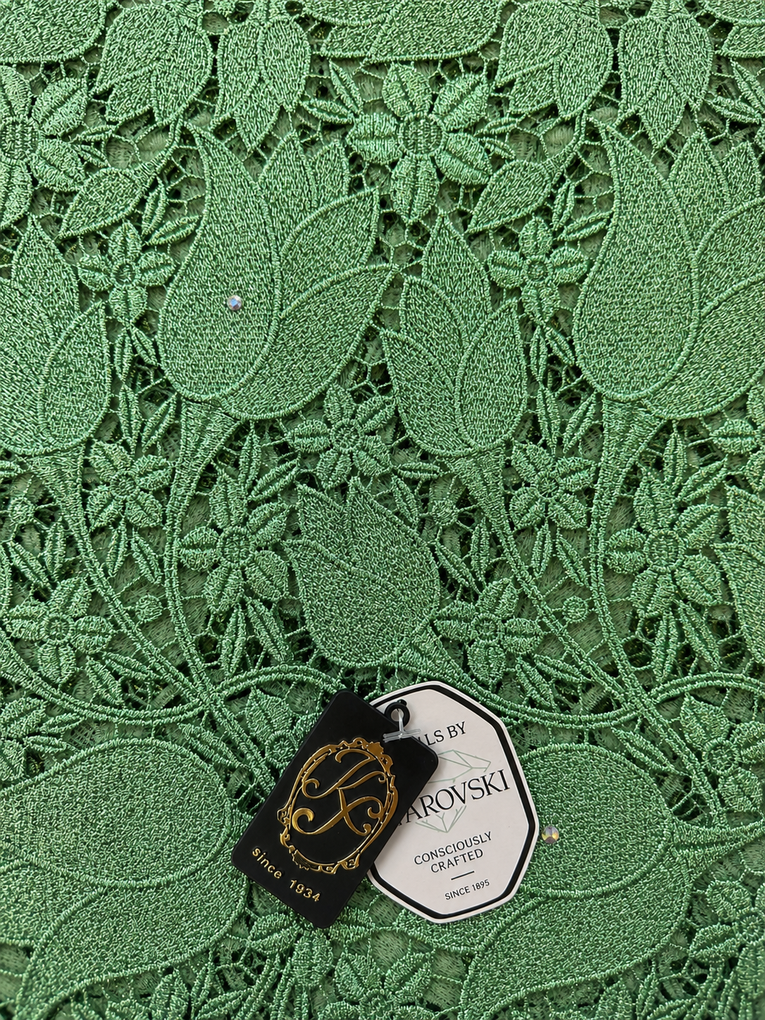 7710 Swiss Lurex Guipure Lace w/Swarovski