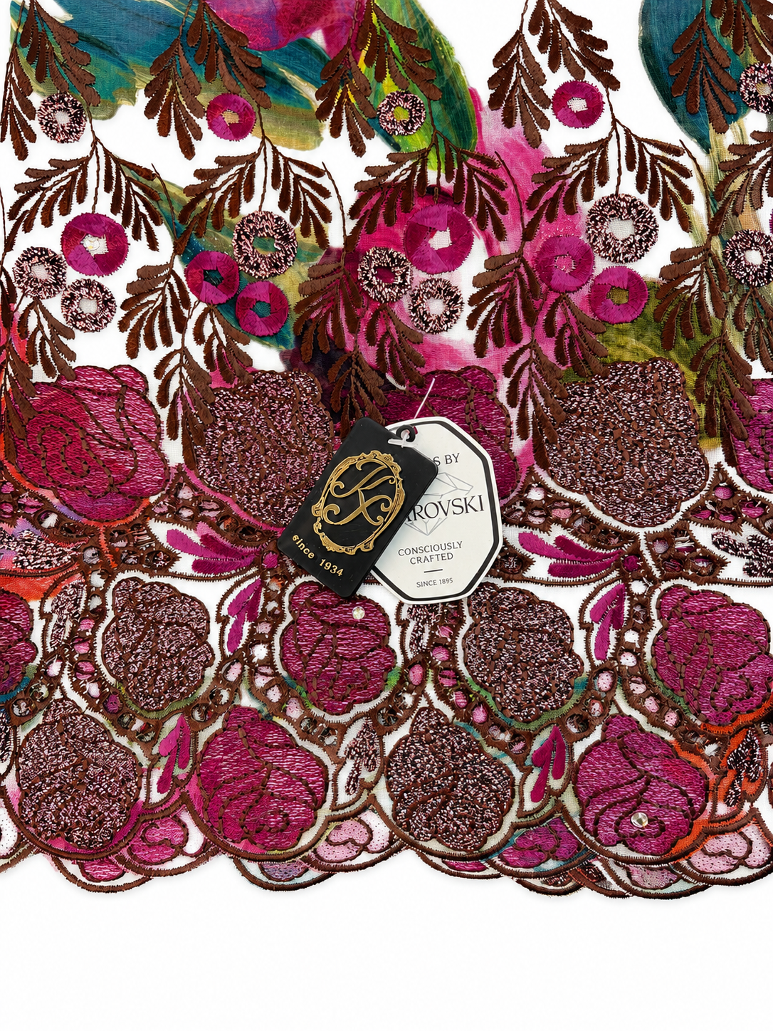 7806abc Swiss Cotton Printed Laffaya w/Swaroswki