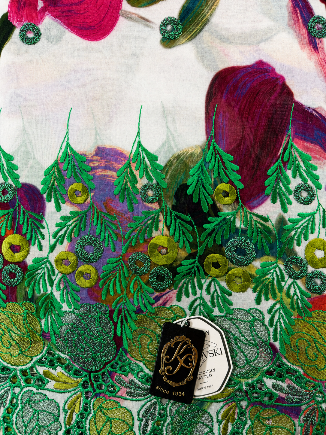 7806abc Swiss Cotton Printed Laffaya w/Swaroswki