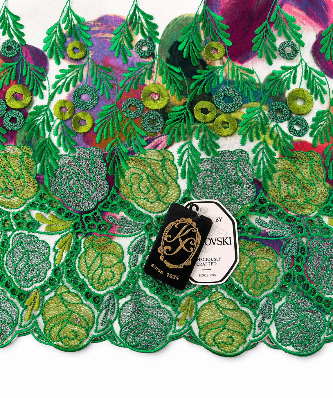 7806abc Swiss Cotton Printed Laffaya w/Swaroswki
