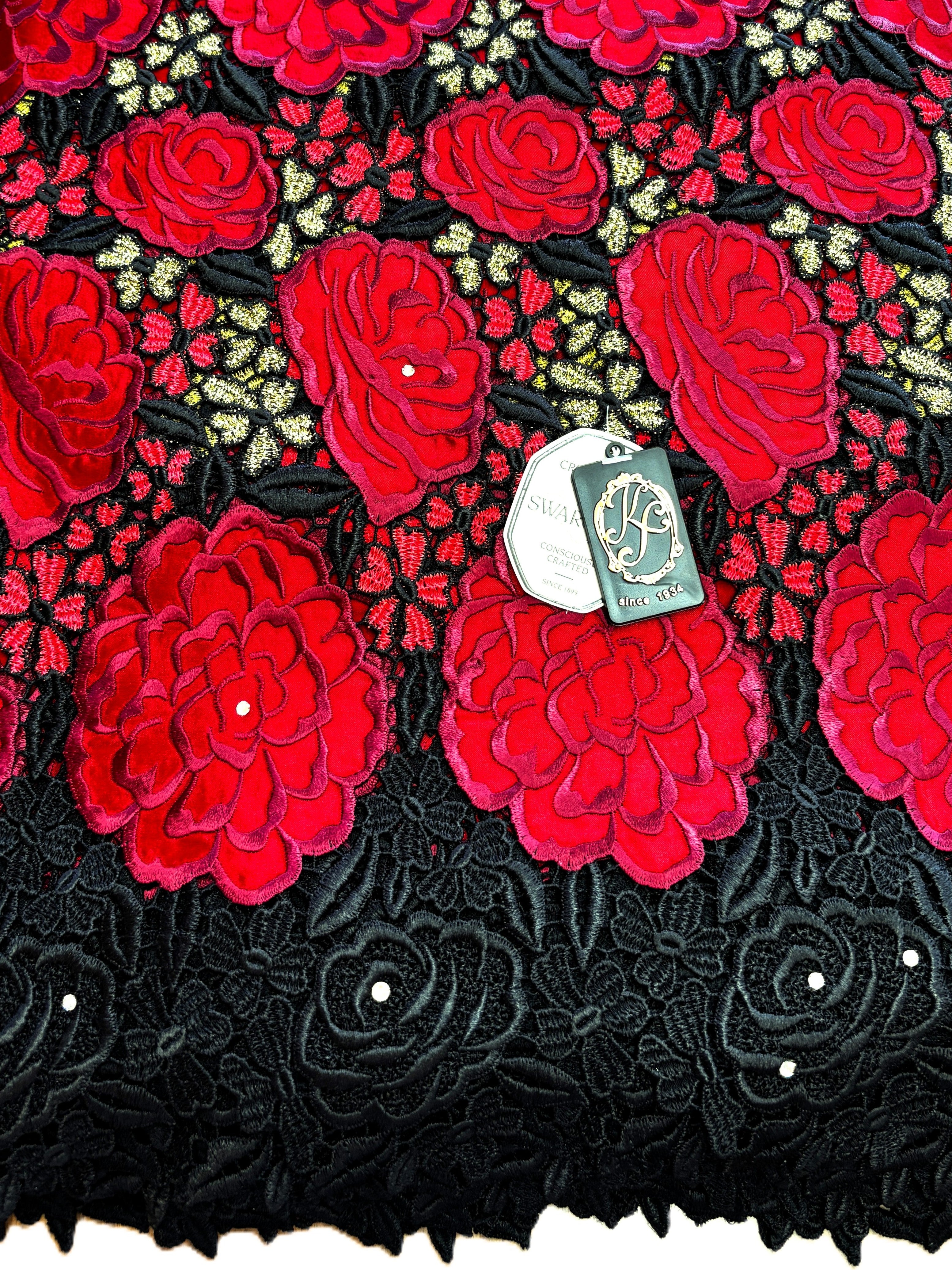 Shop D - 8019 Swiss Guipure Lace w/Applique & Swarovski