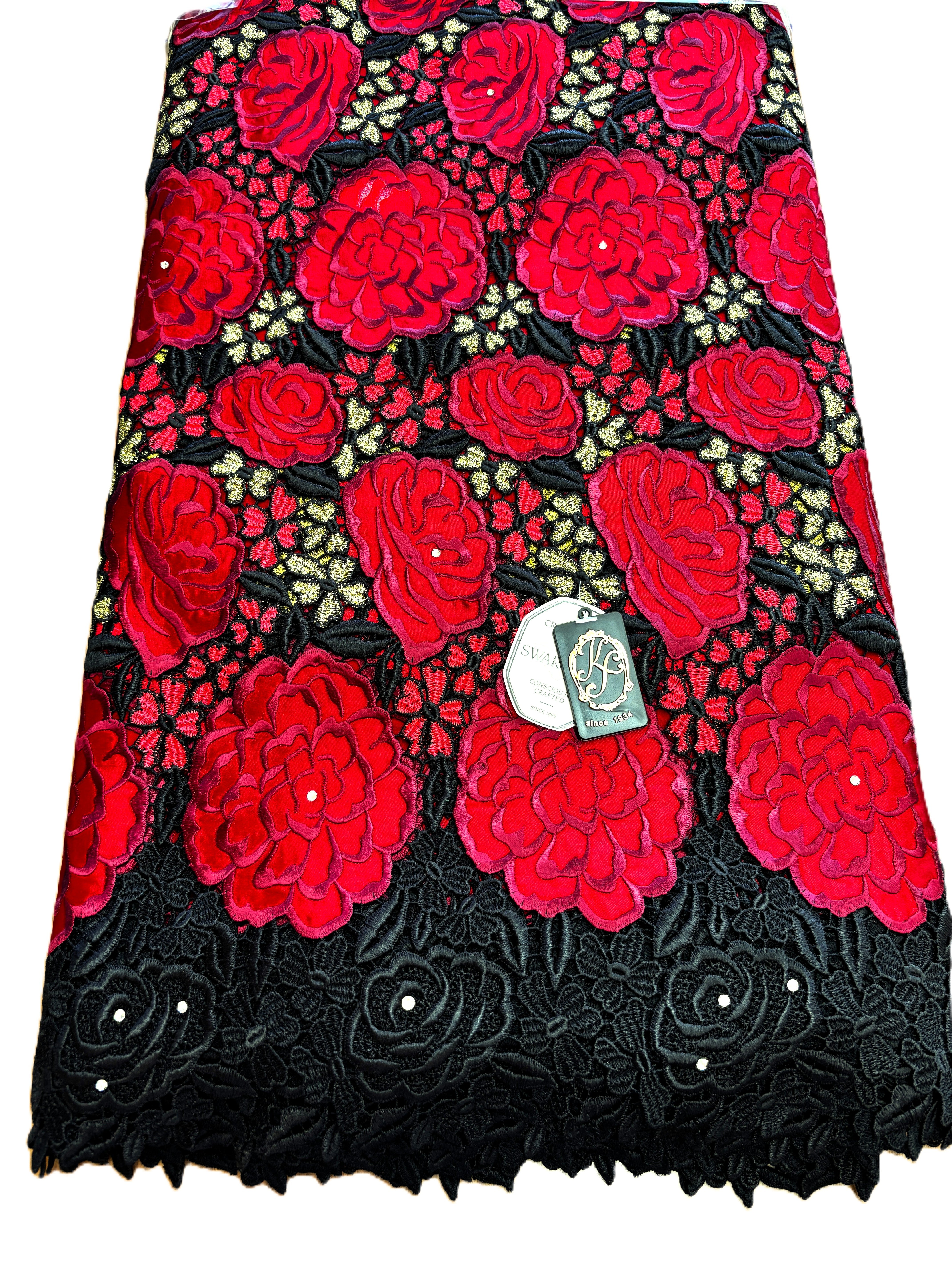 Shop D - 8019 Swiss Guipure Lace w/Applique & Swarovski