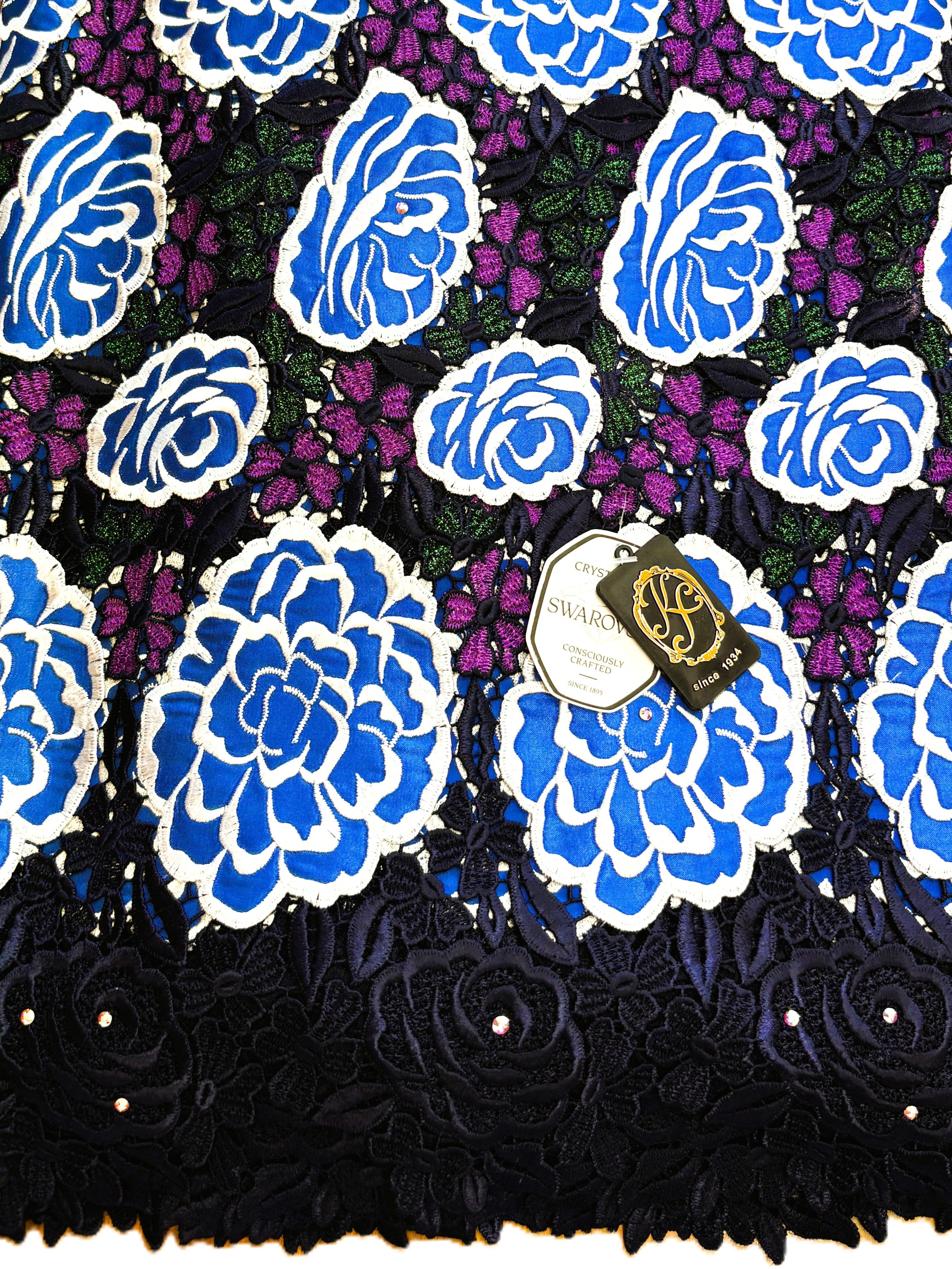 Shop D - 8019 Swiss Guipure Lace w/Applique & Swarovski