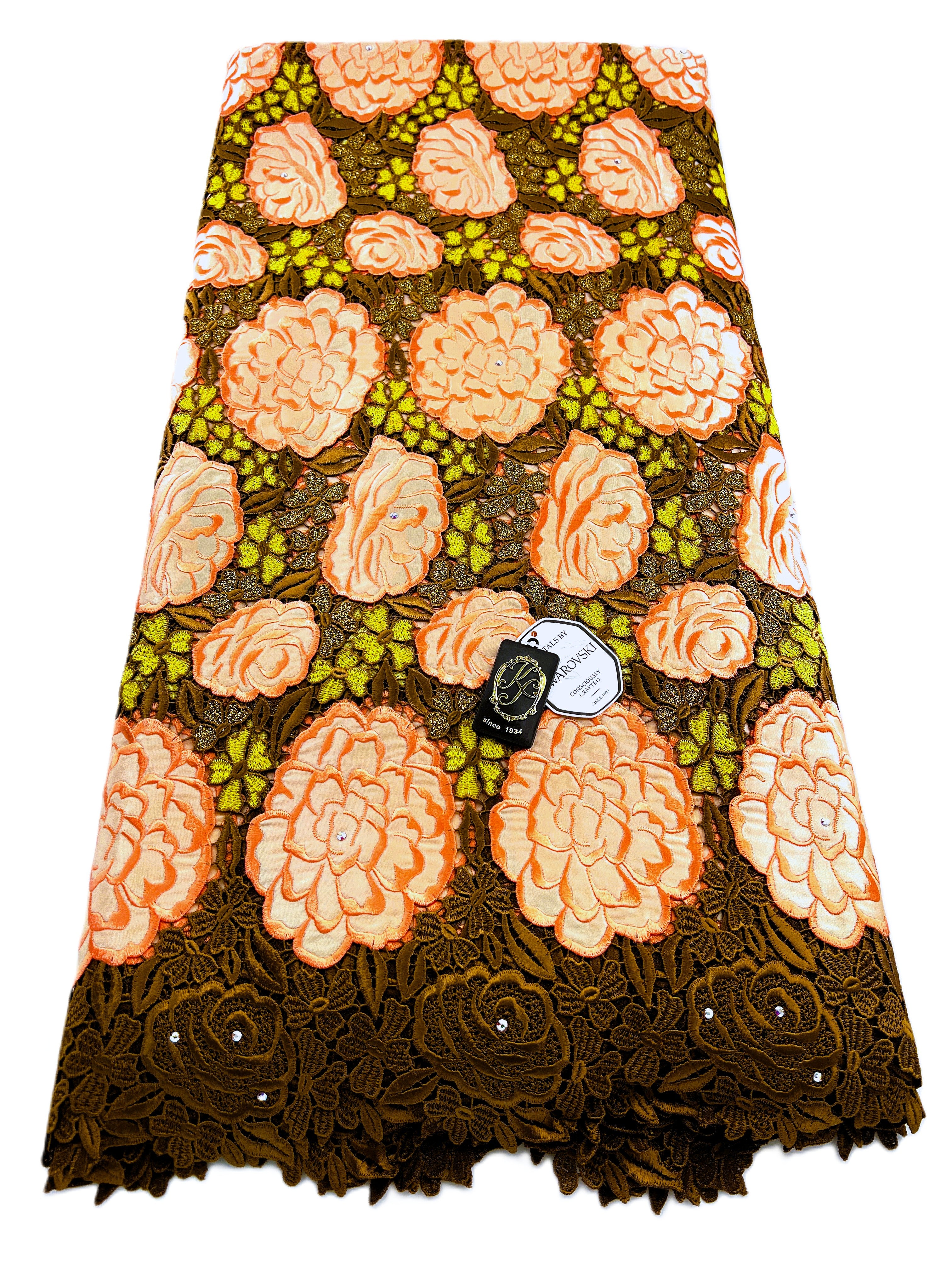 Shop D - 8019 Swiss Guipure Lace w/Applique & Swarovski