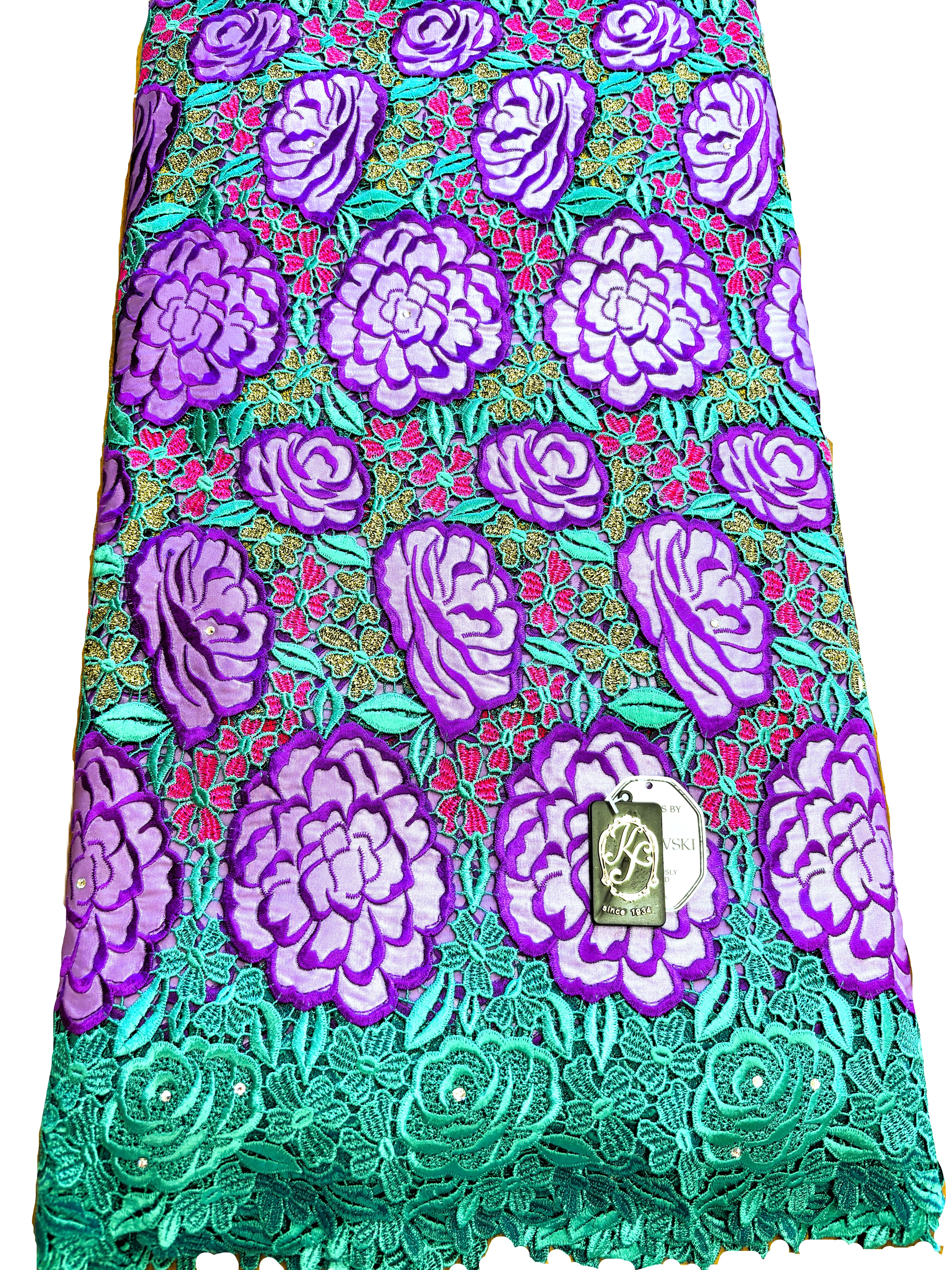 Shop D - 8019 Swiss Guipure Lace w/Applique & Swarovski