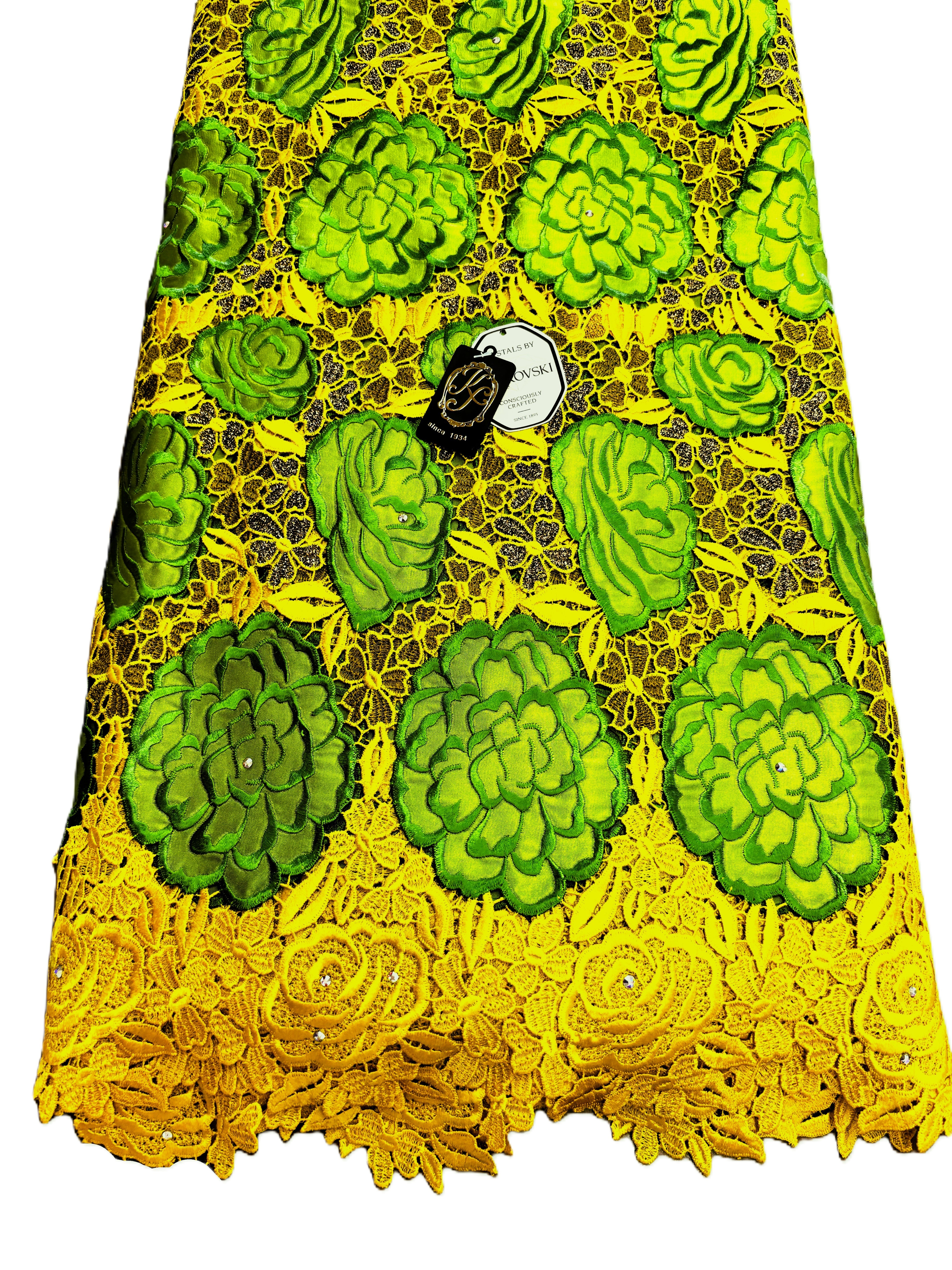Shop D - 8019 Swiss Guipure Lace w/Applique & Swarovski