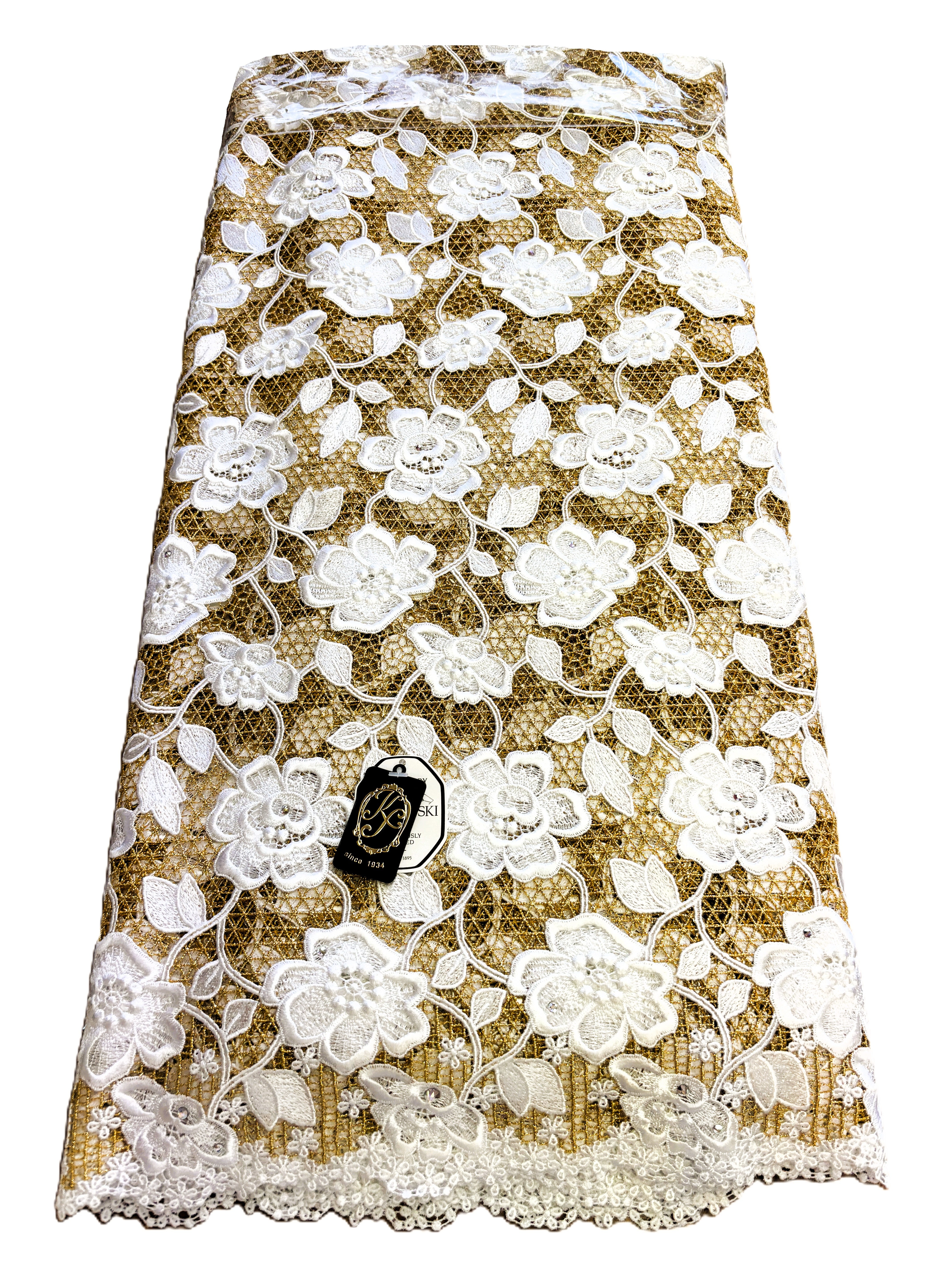 8091 - Swiss Guipure Lace w/Swarovski