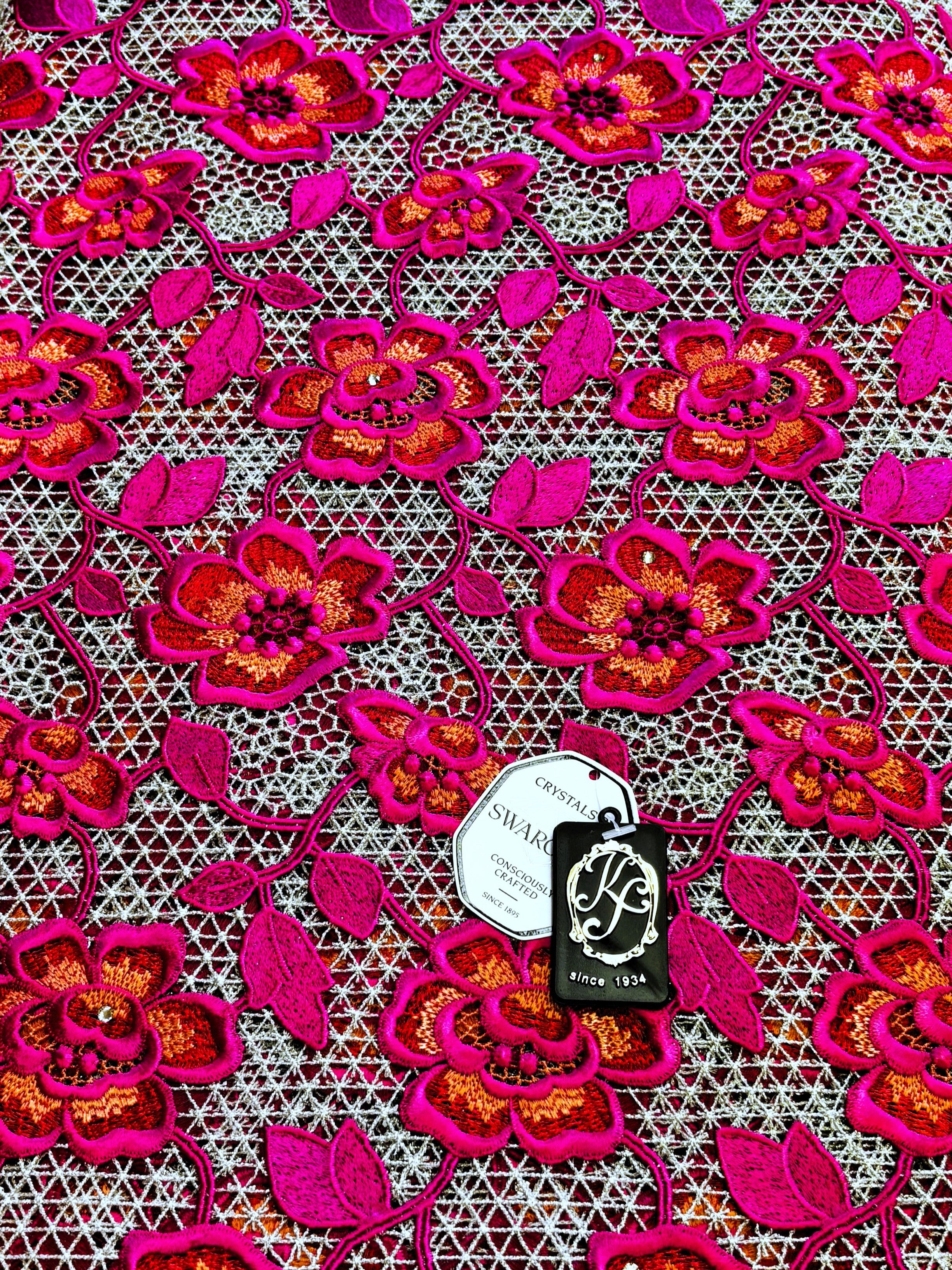 8091 - Swiss Guipure Lace w/Swarovski