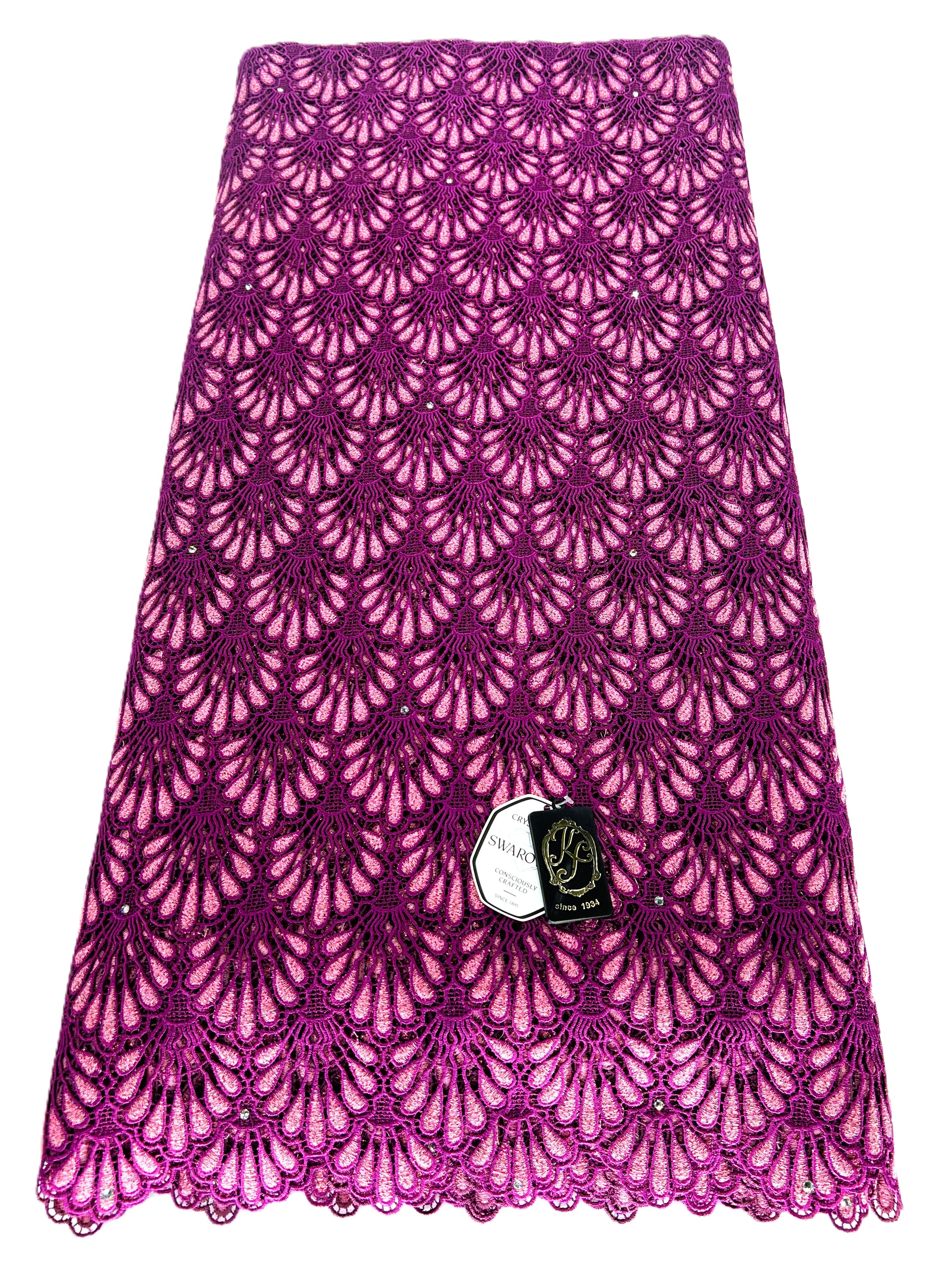 8048 Swiss Guipure Lace with Swarovski