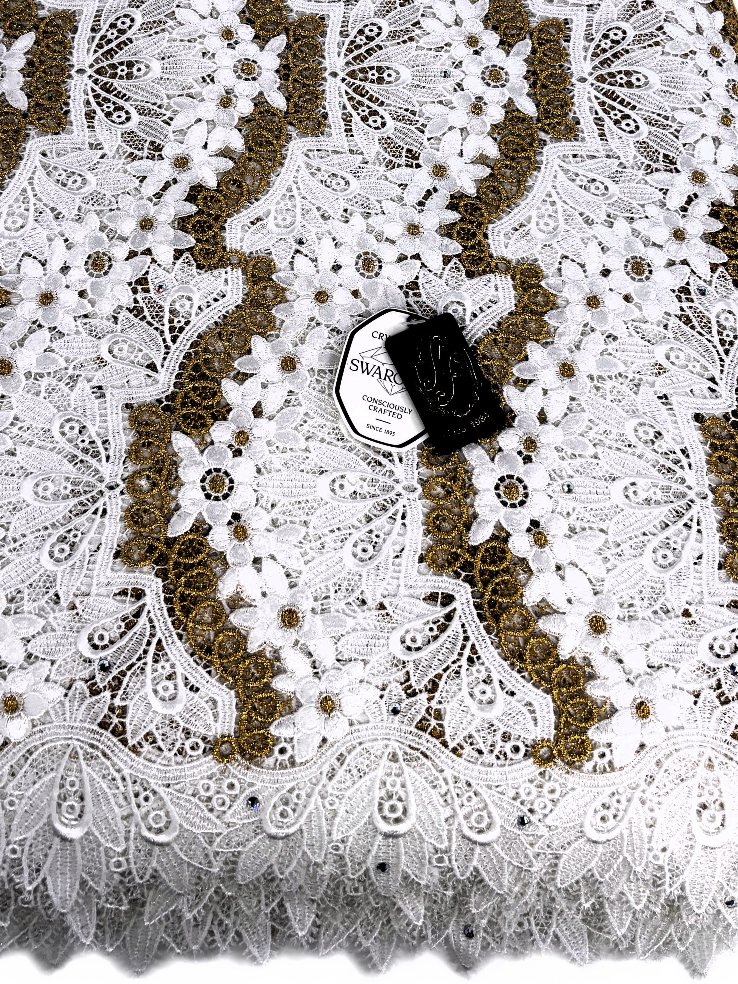 8045 - Swiss Guipure Lace w/Swarovski